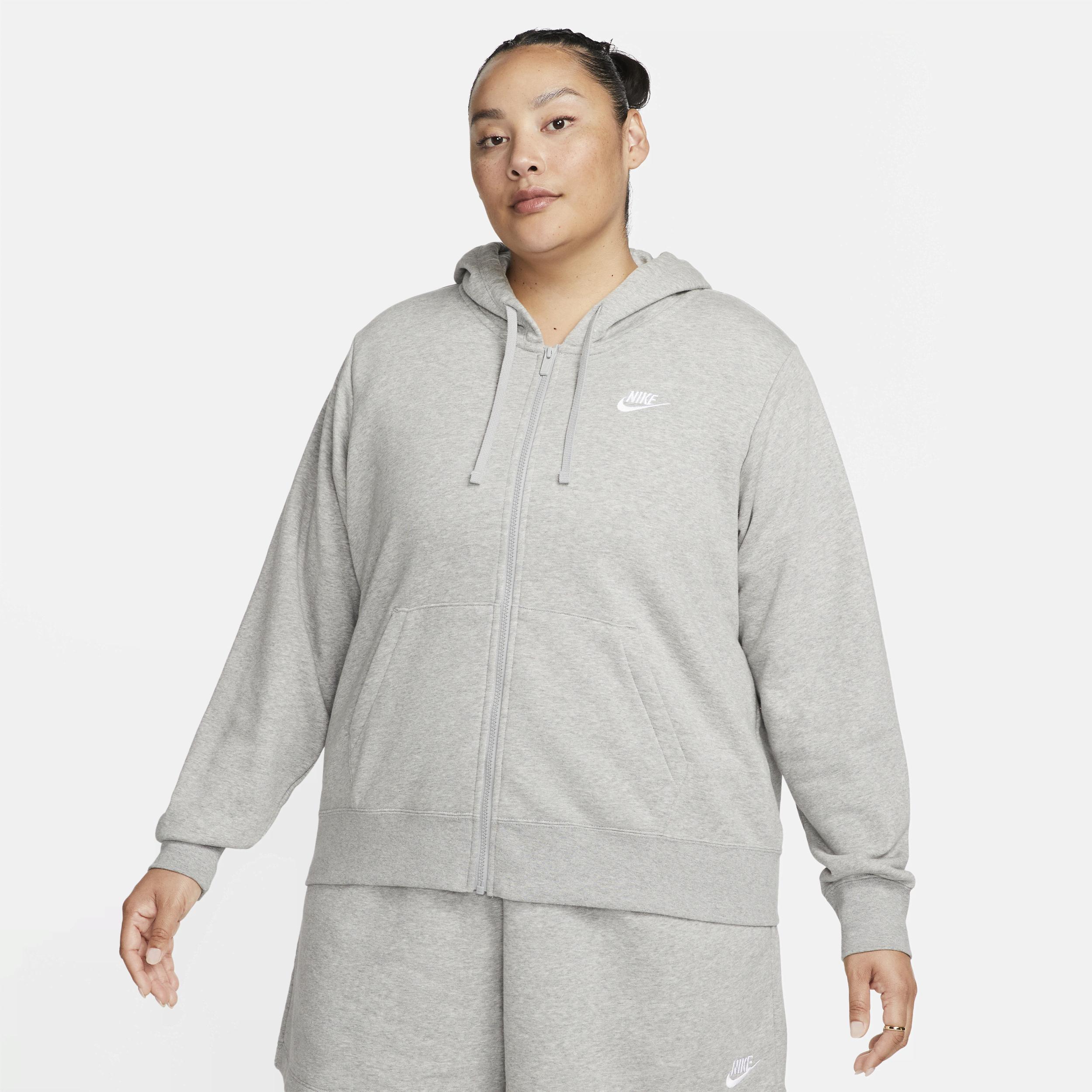 Womens Nike Sportswear Club Fleece Full-Zip Hoodie (Plus Size) | DV5211-063 Product Image