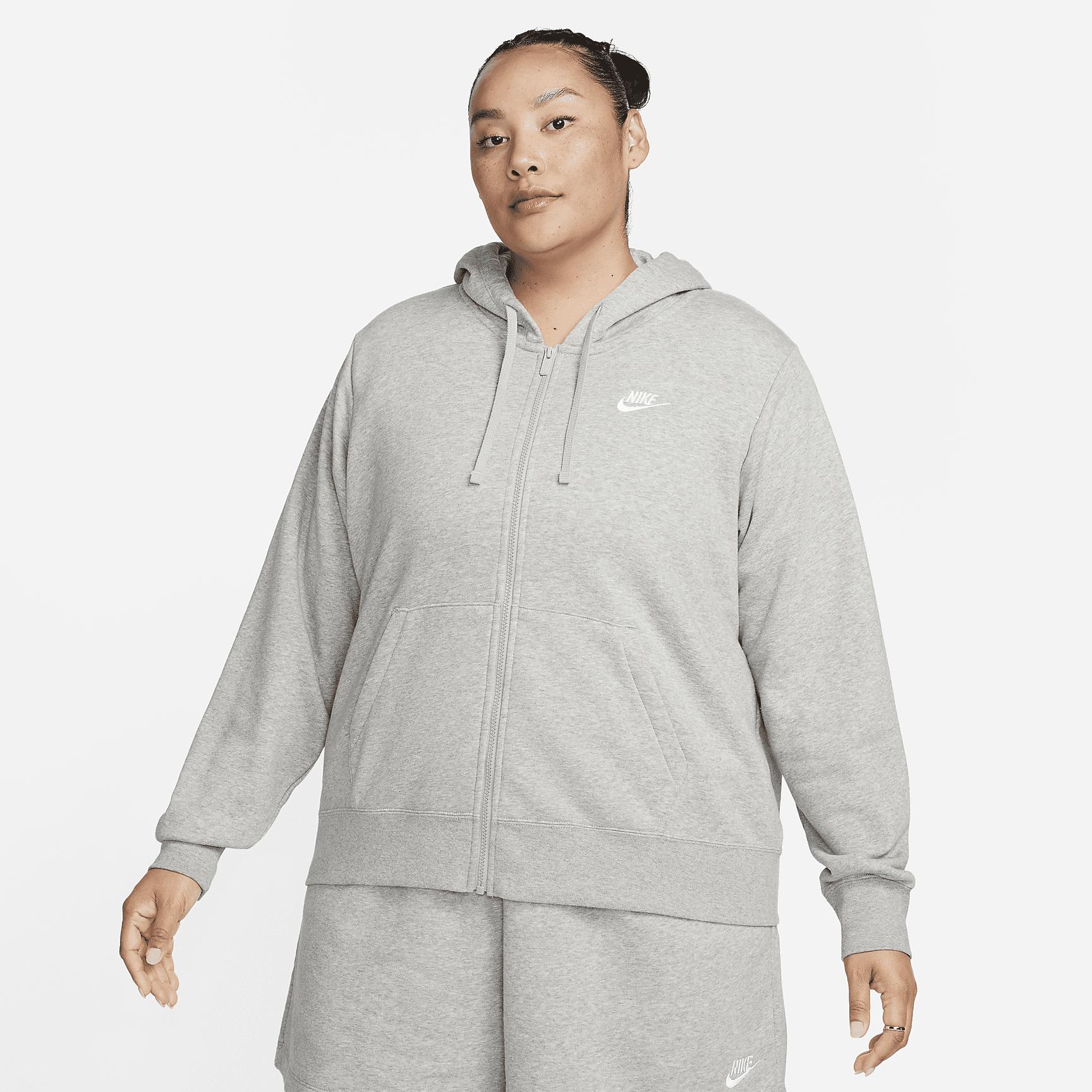 Womens Nike Sportswear Club Fleece Full-Zip Hoodie (Plus Size) | DV5211-063 Product Image