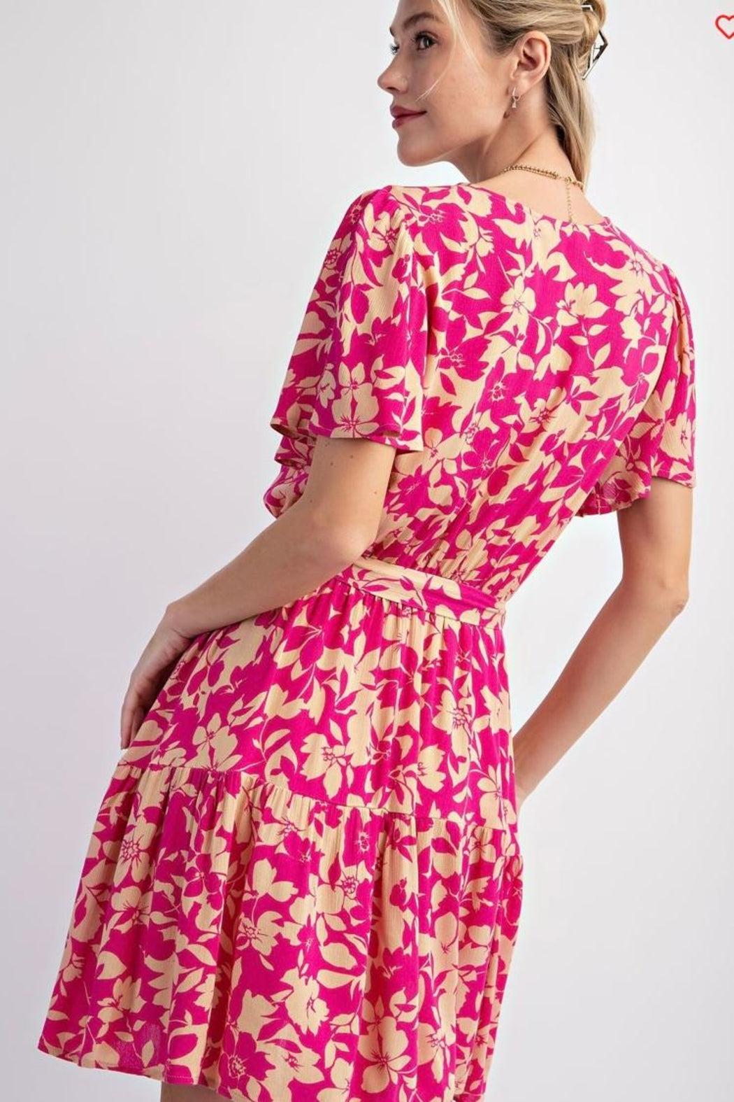 Dress, Pink Floral Product Image