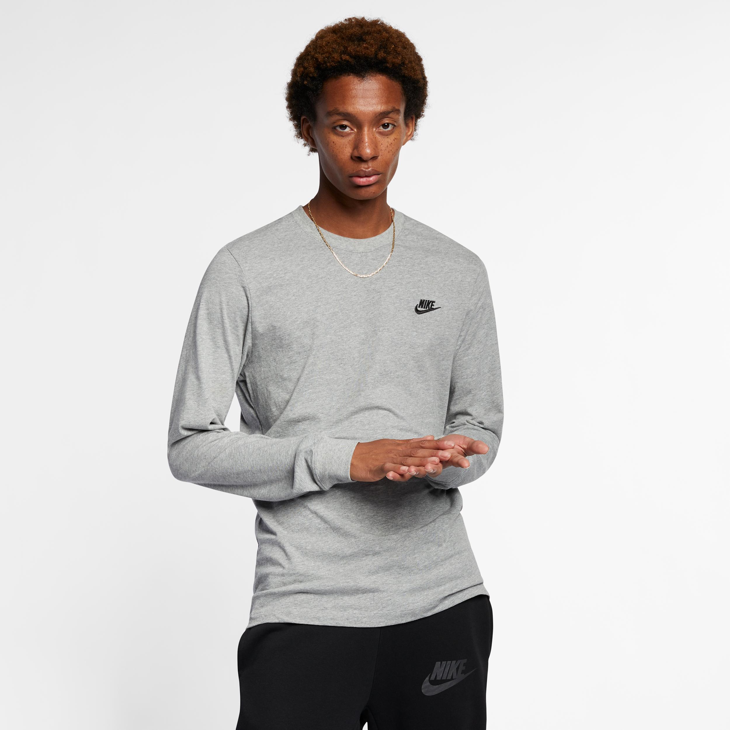 Mens Nike Sportswear Club Long-Sleeve T-Shirt | AR5193-063 Product Image