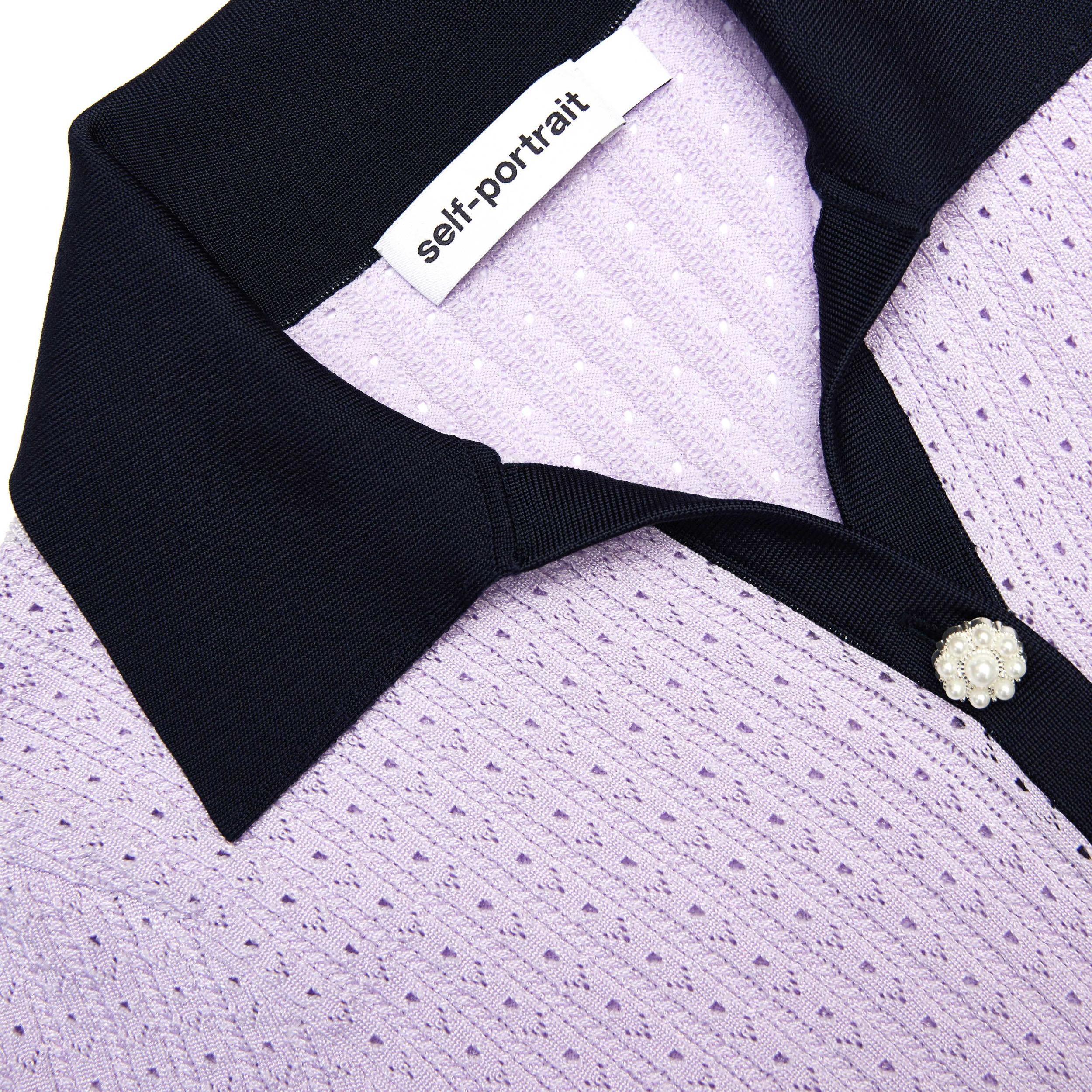 Lilac Pointelle Knit Mini Dress Product Image