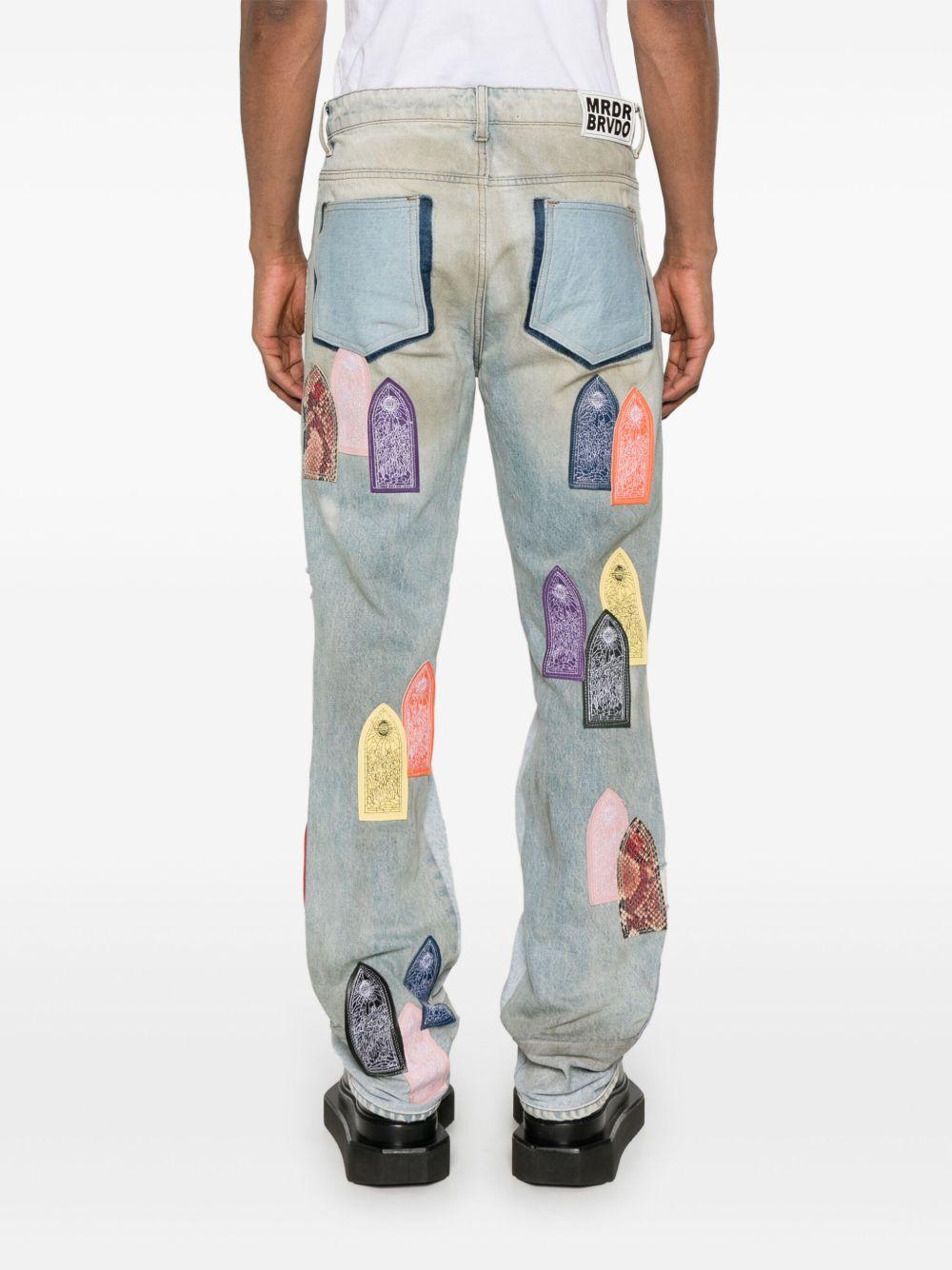 Patch Arched Distressed jeans Product Image