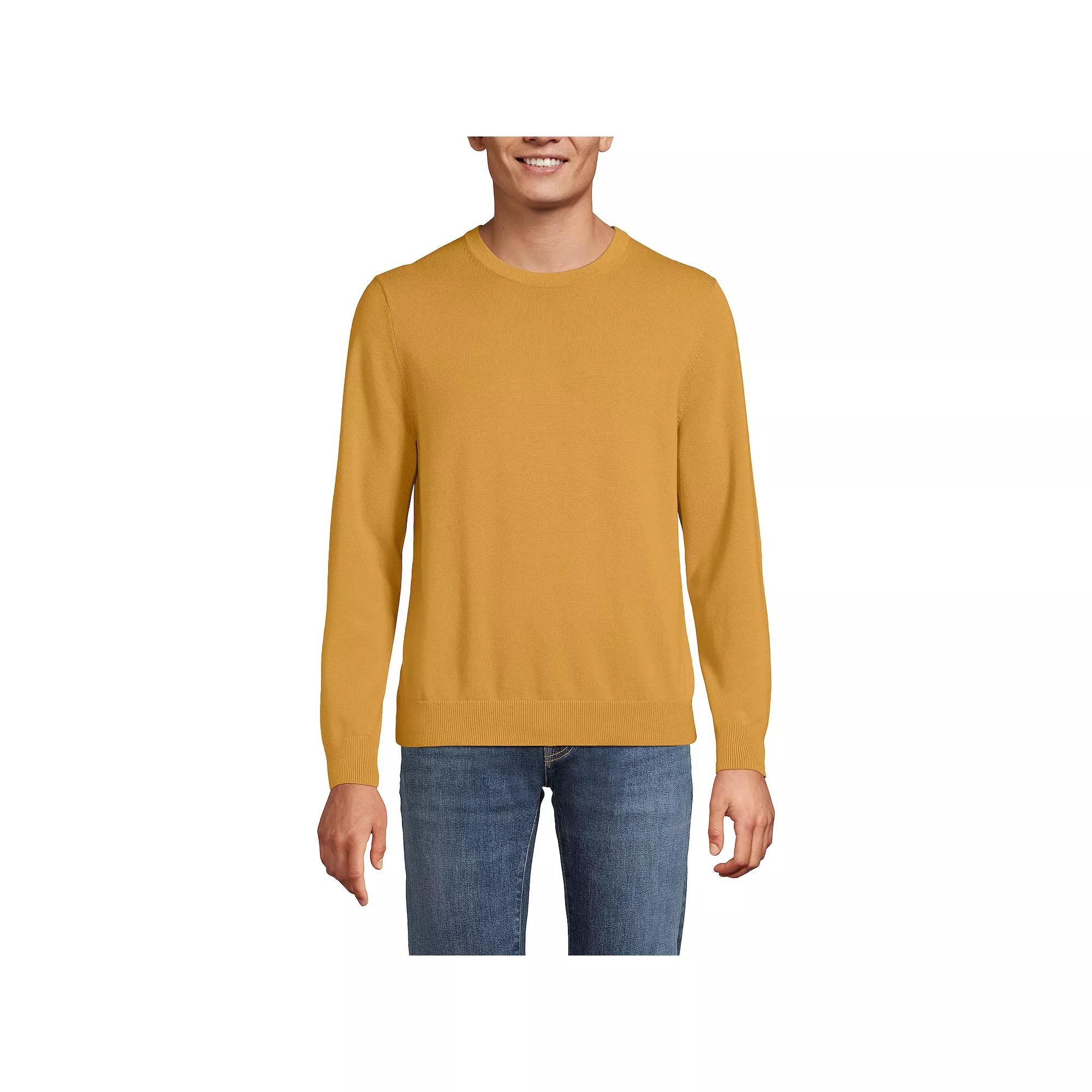 Men's Lands' End Fine Gauge Crewneck Sweater,  Product Image