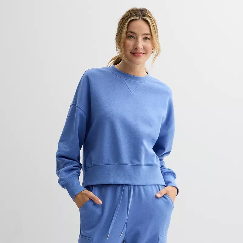 Women's Sonoma Goods For Life® Boxy Crewneck Sweatshirt, Size: Small, Pandora River Product Image