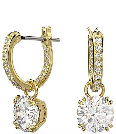 Swarovski Constella Crystal Round Drop Earrings Product Image
