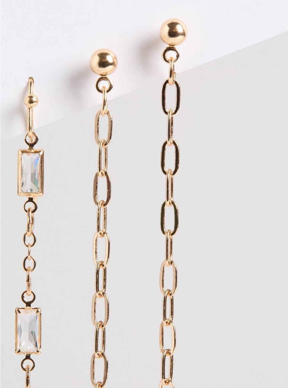 Stone Heart Liner Earring Set Product Image