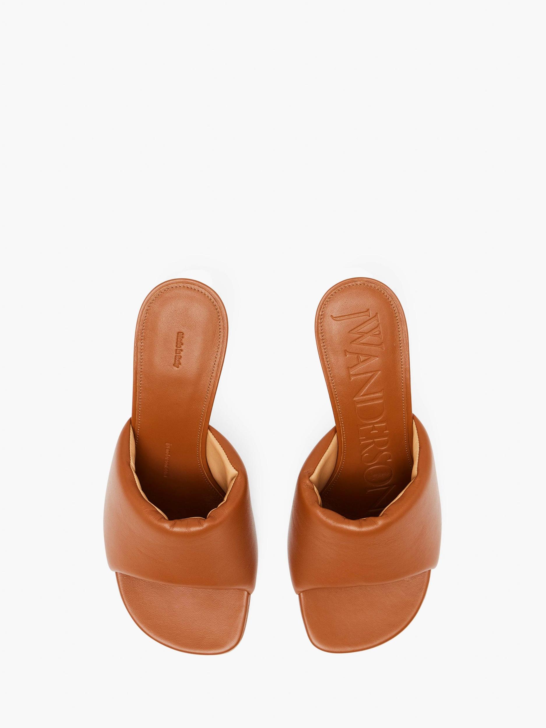 CHAIN HEEL LEATHER MULES Product Image