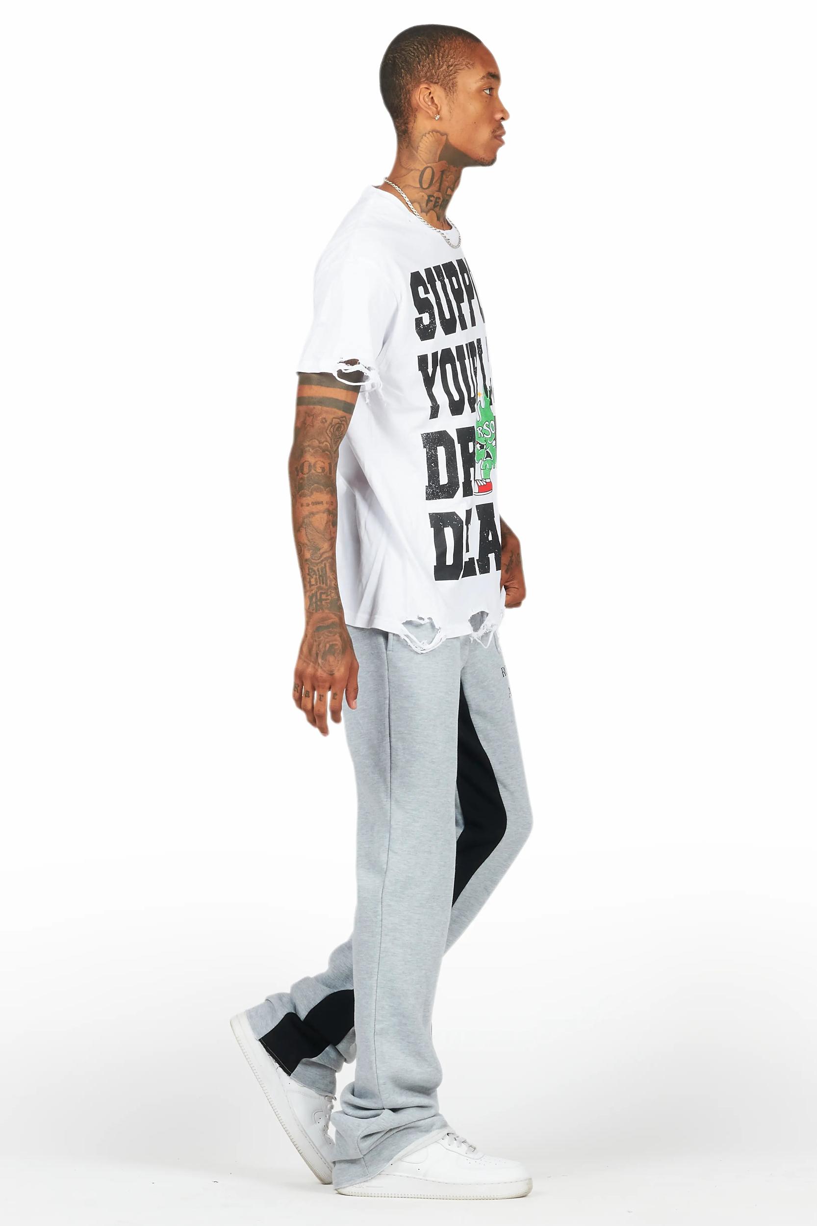 Briggs Heather Grey Baggy Pant Male Product Image