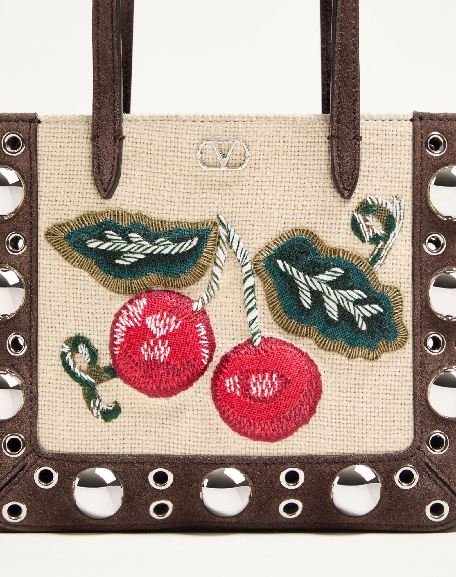 Valentino Garavani Nellcôte Mini Embroidered Shopping Bag Product Image
