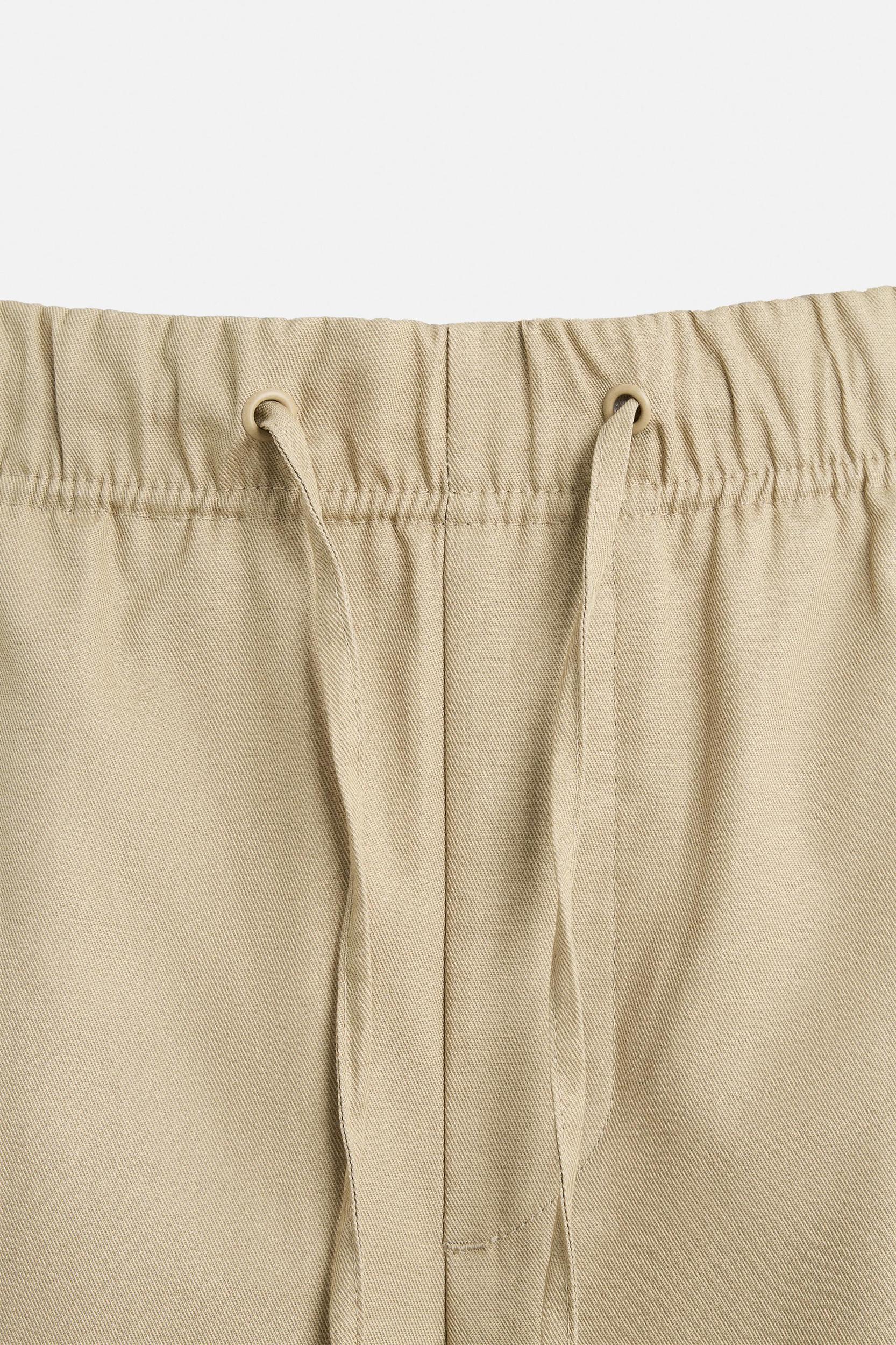 RELAXED FIT COTTON LINEN PANTS Product Image