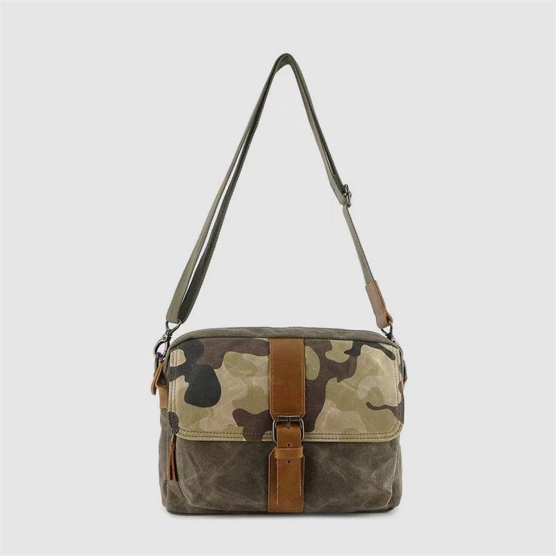 Camo Print Buckled Crossbody Bag Product Image