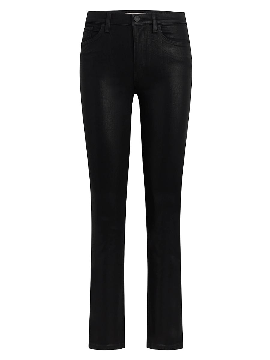 Womens Barbara Coated Straight-Leg Jeans Product Image