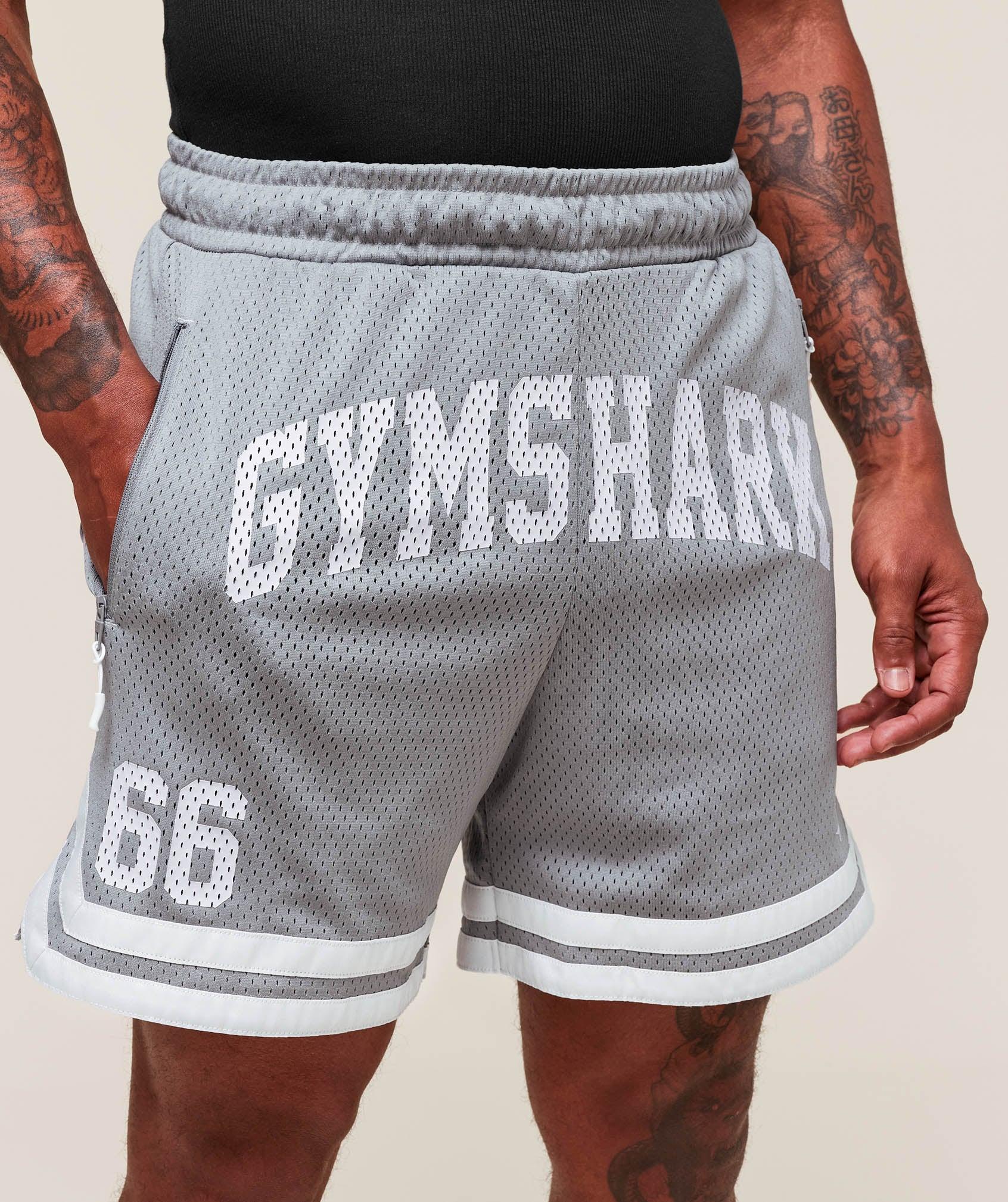 Gymshark Campus Mesh Shorts - Denim Grey Male Product Image