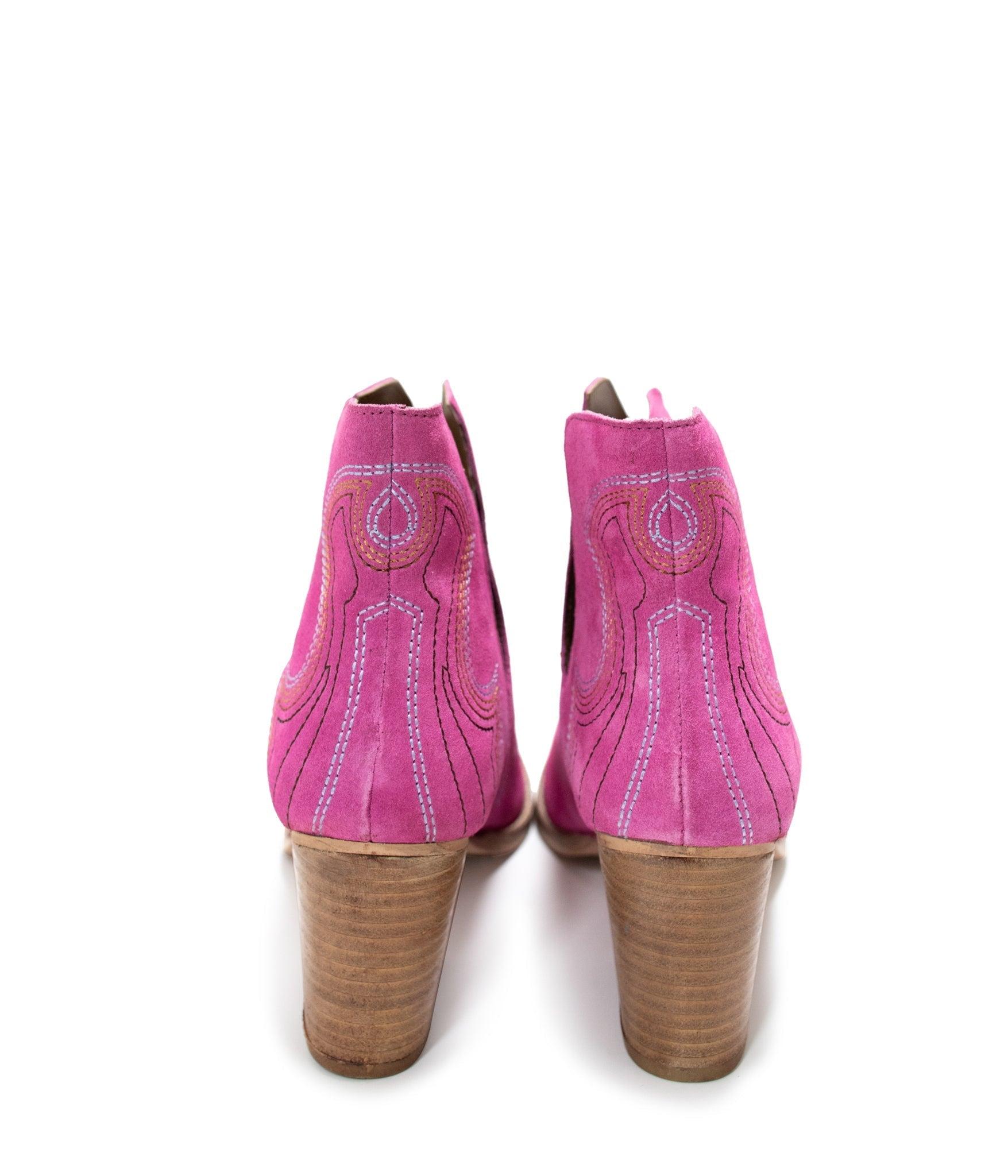 Journee Ankle Boots in Magenta (Online Exclusive) Product Image