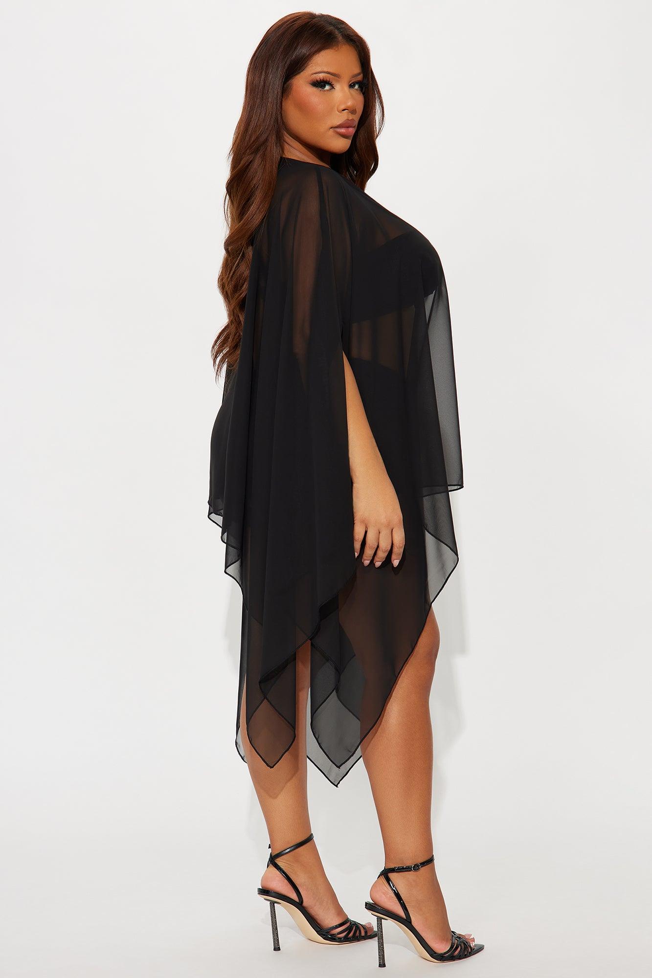 See Through Me 3 Piece Short Set - Black Female Product Image