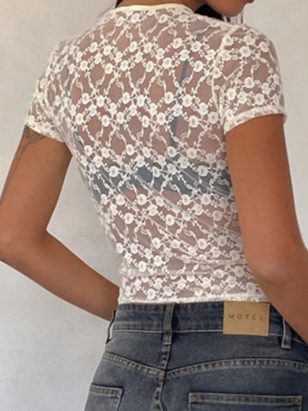 Mesh Short Sleeve Tee Product Image