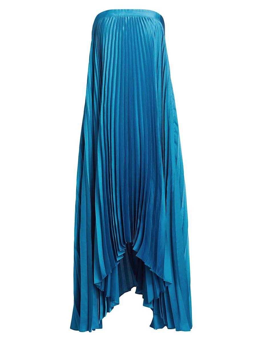 Womens Jordyn Satin Pleated Dress Product Image