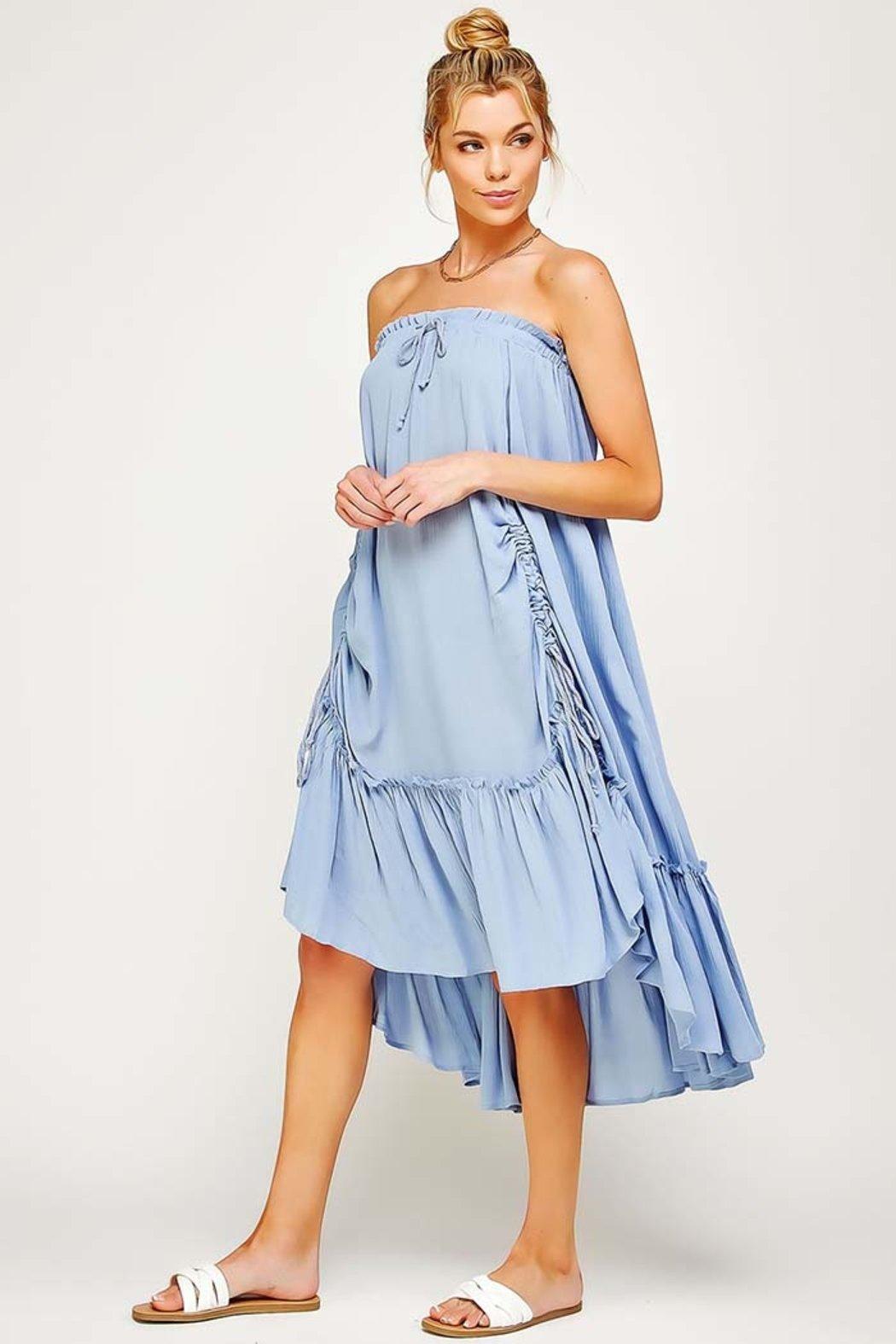 Convertible Skirt Dress Ruched Pleated Product Image