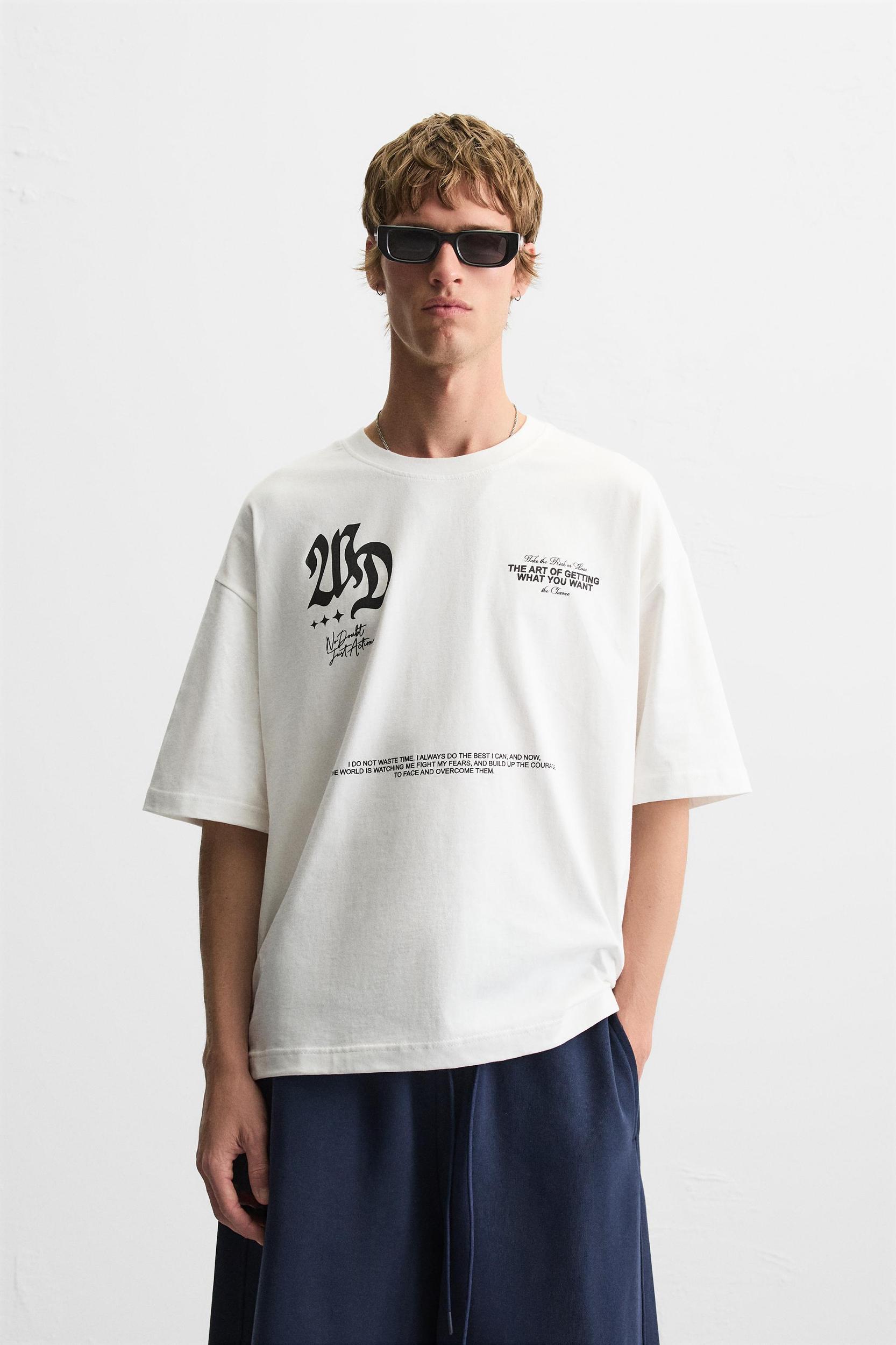 PRINTED TEXT T-SHIRT Product Image