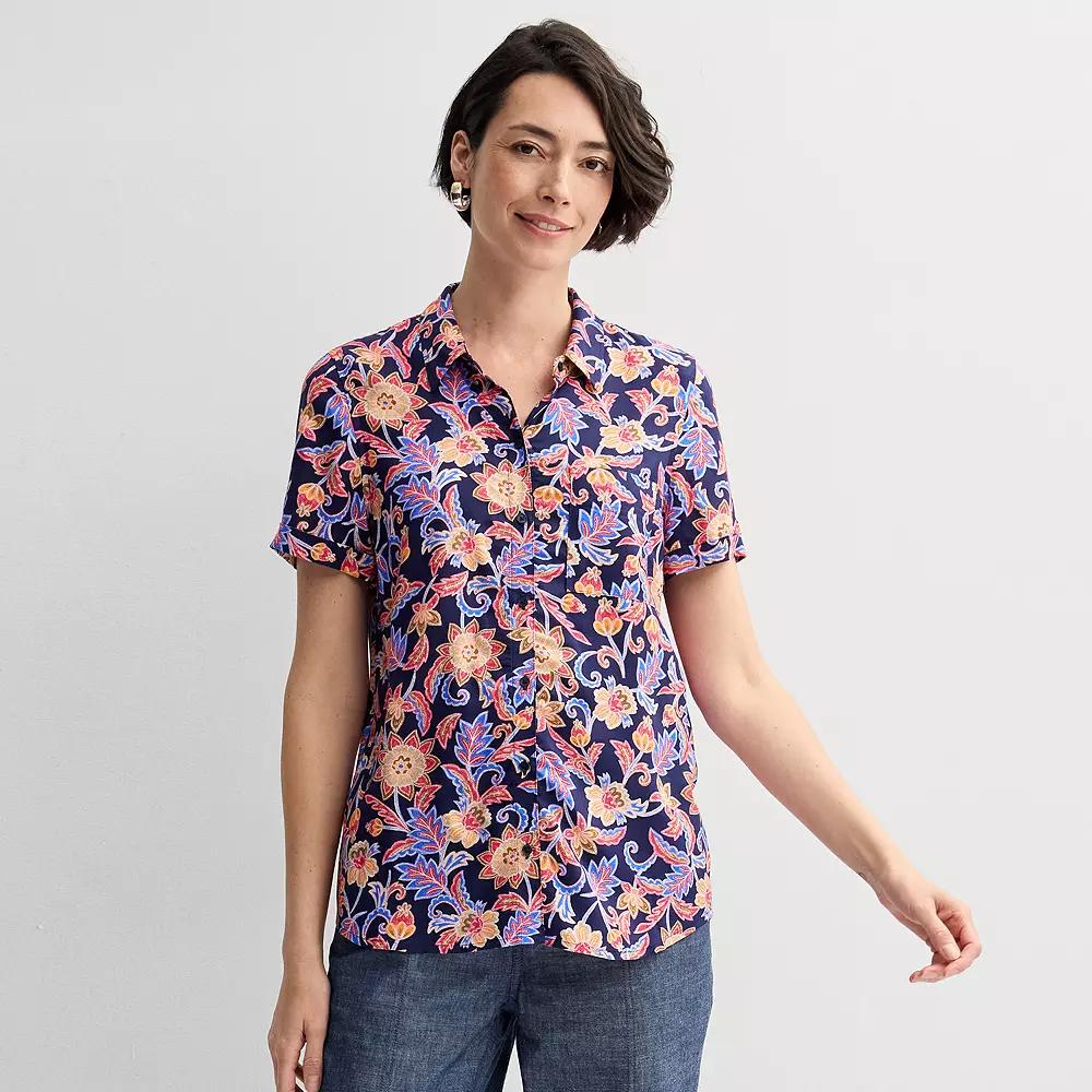 Women's Croft & Barrow® Camp Shirt,  Product Image