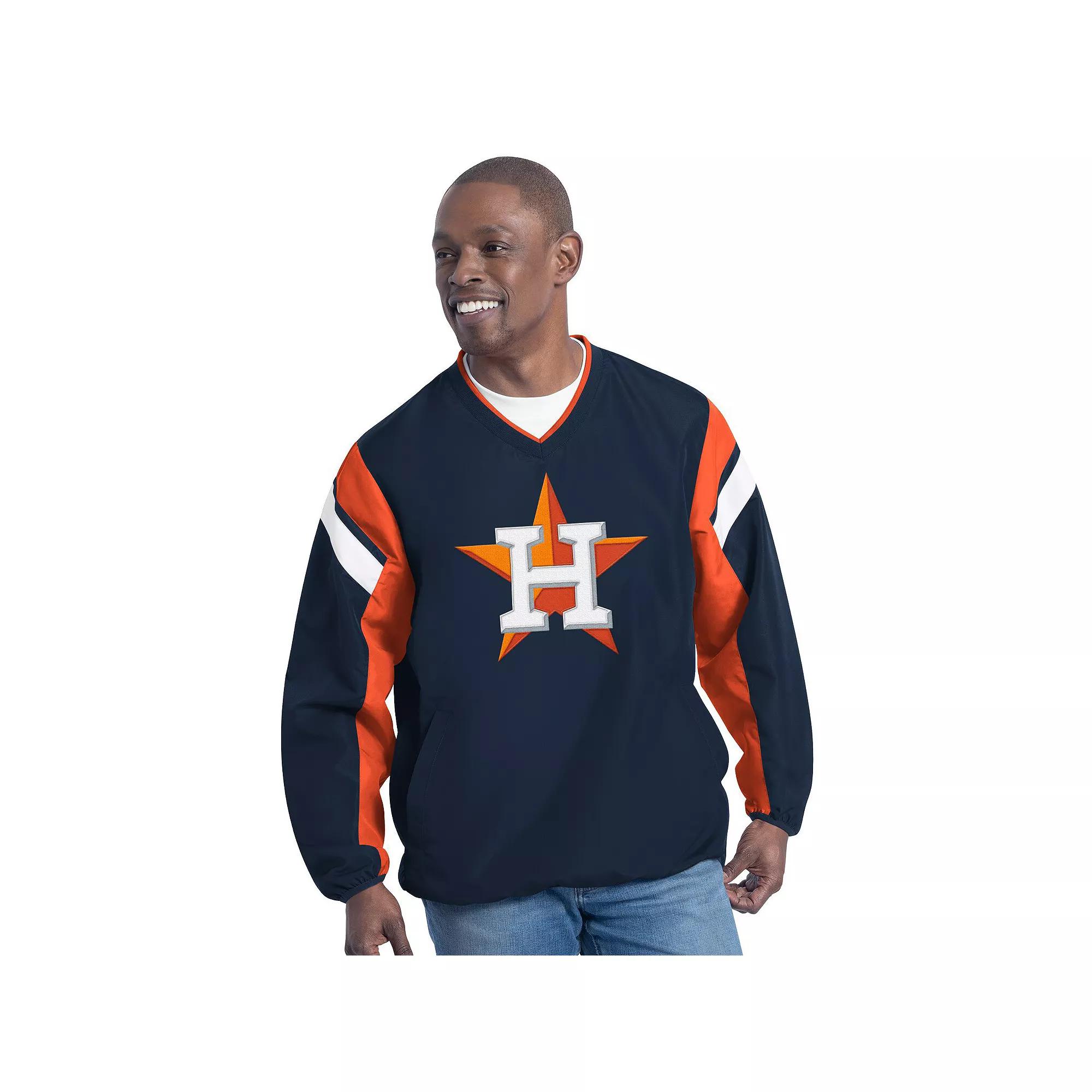 Men's G-III Sports by Carl Banks Navy Houston Astros Double Coverage V-Neck Pullover,  Product Image