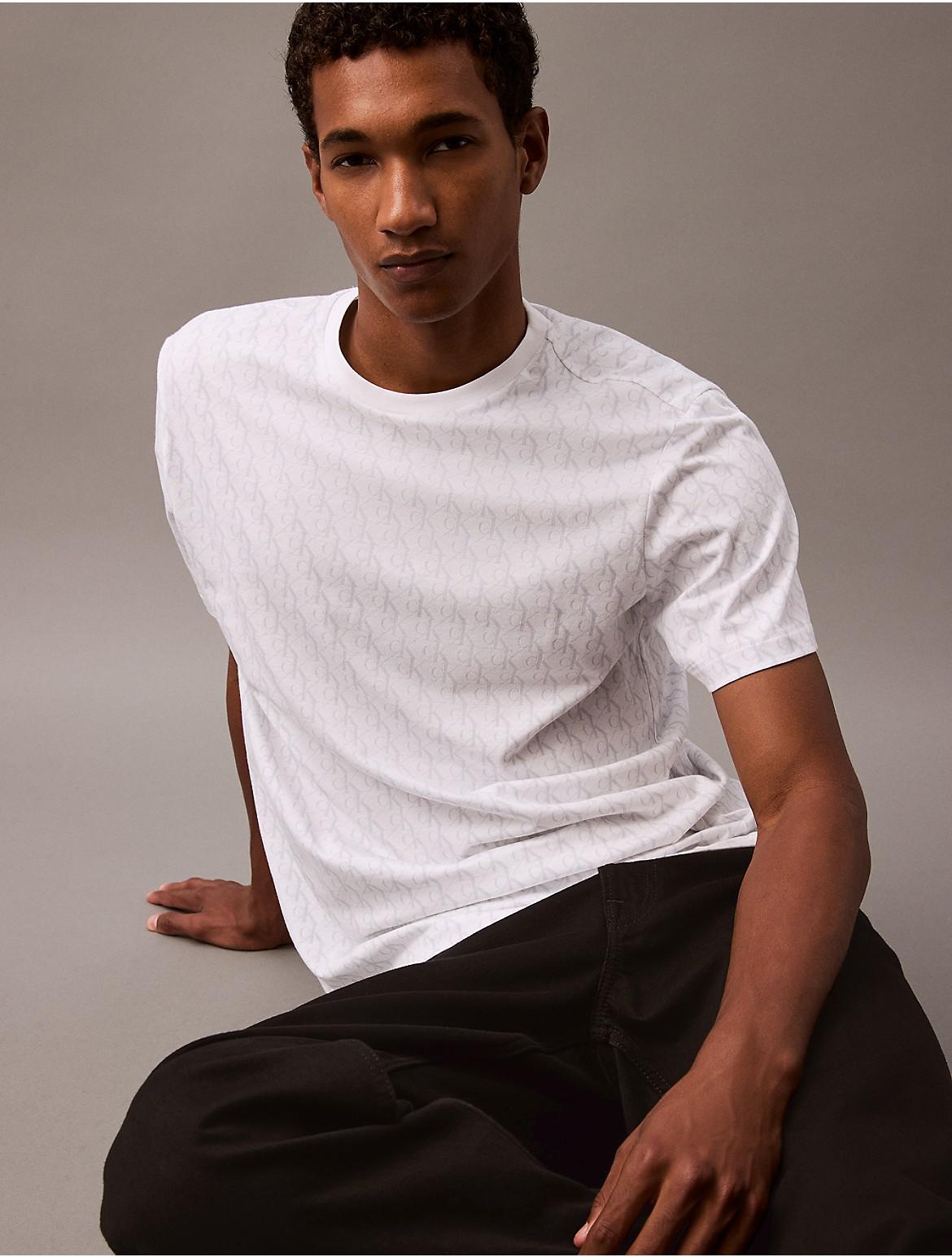 Calvin Klein Mens Liquid Touch Allover Monogram Classic T-Shirt Product Image