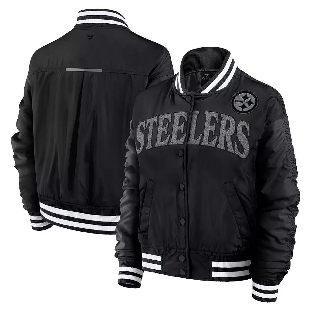Women's Fanatics Black Pittsburgh Steelers Elements Wave Full-Snap Jacket,  Product Image