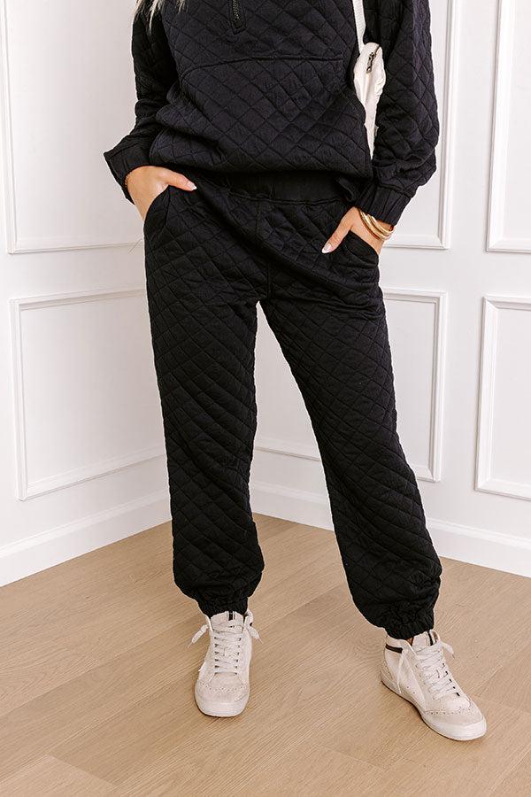 Paris Mornings Quilted Sweater In Black Product Image