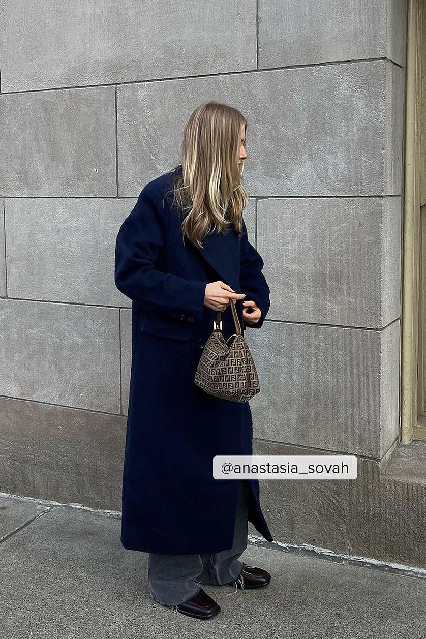 Double Breasted Wool Blend Coat Product Image