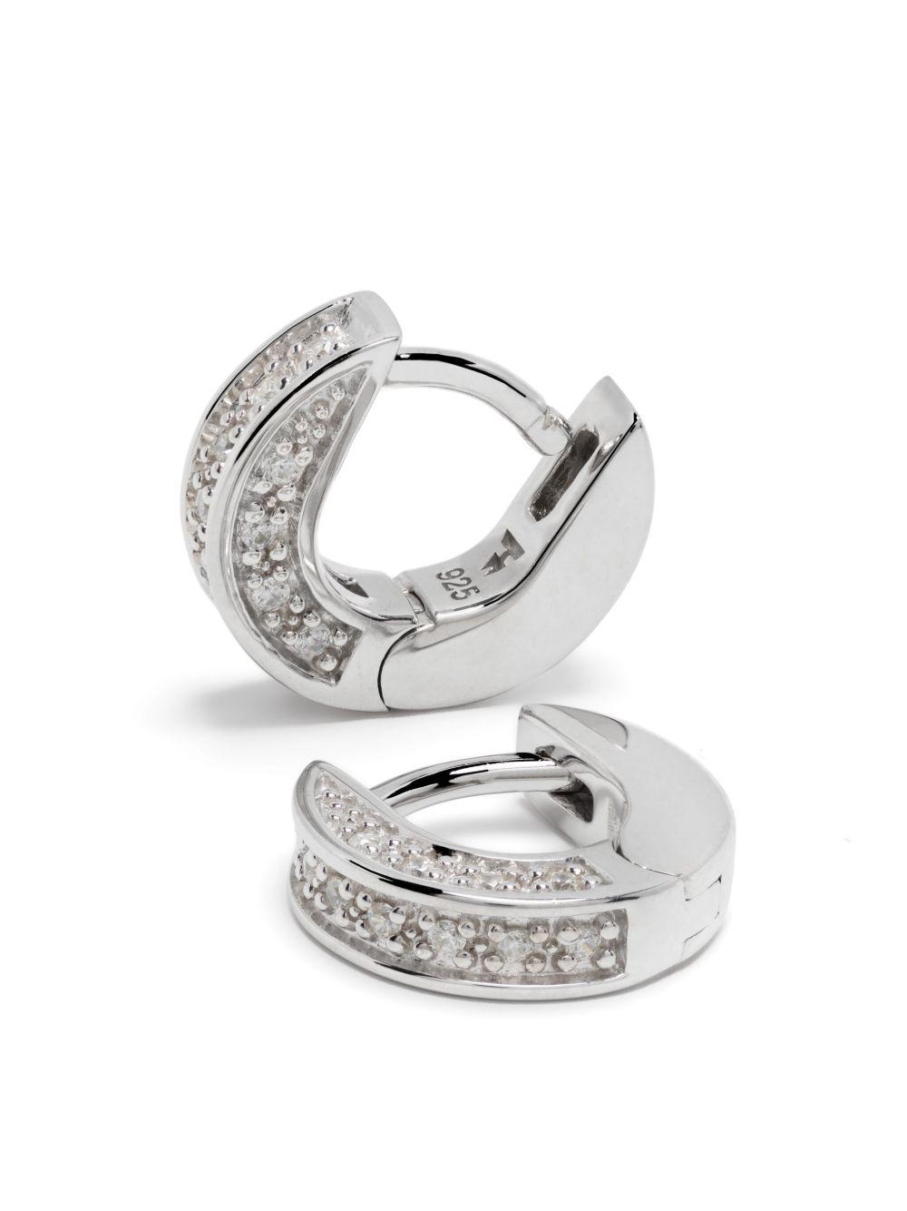 sterling silver Nova Huggies zirconia earrings Product Image