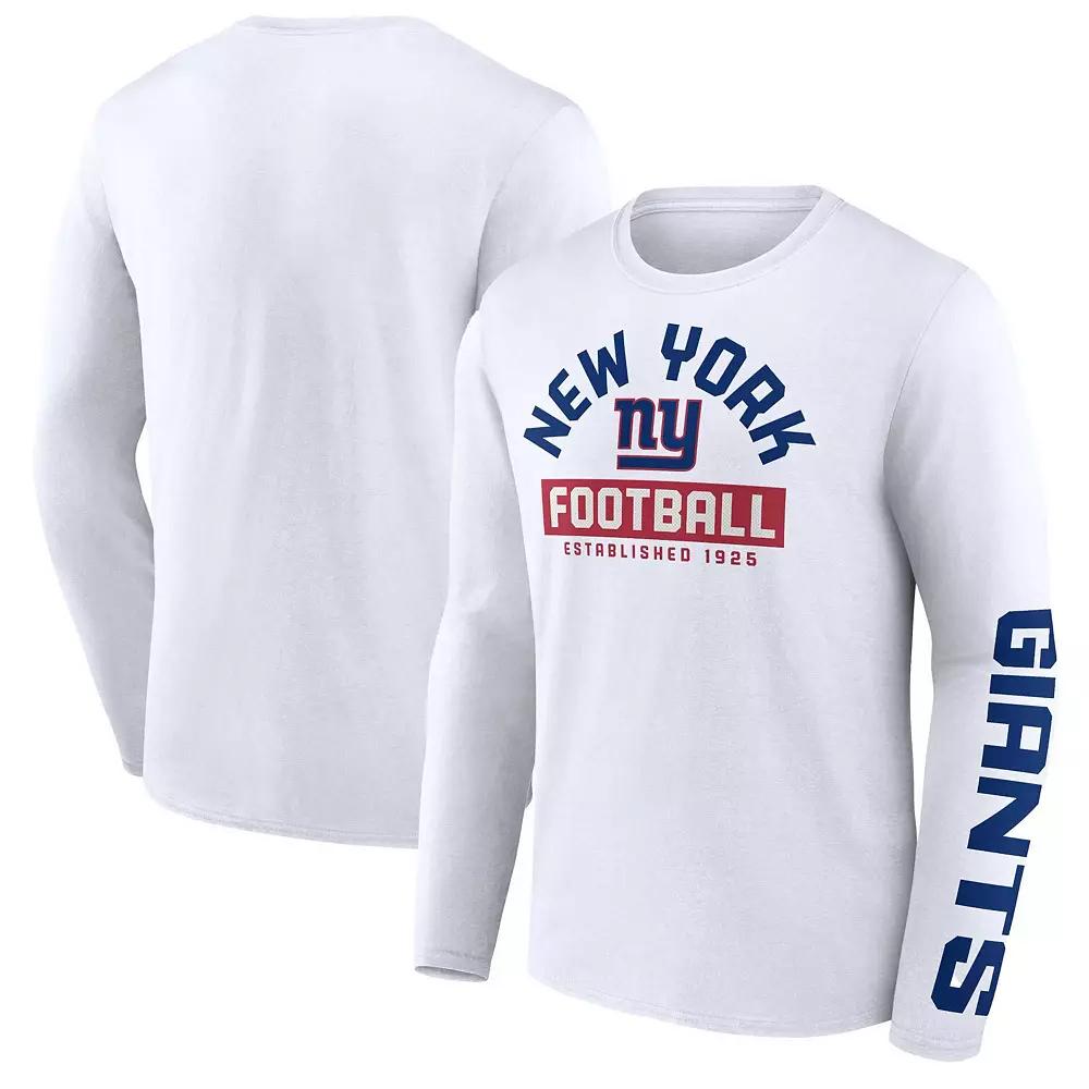 Men's Fanatics Branded White New York Giants Long Sleeve T-Shirt,  Product Image