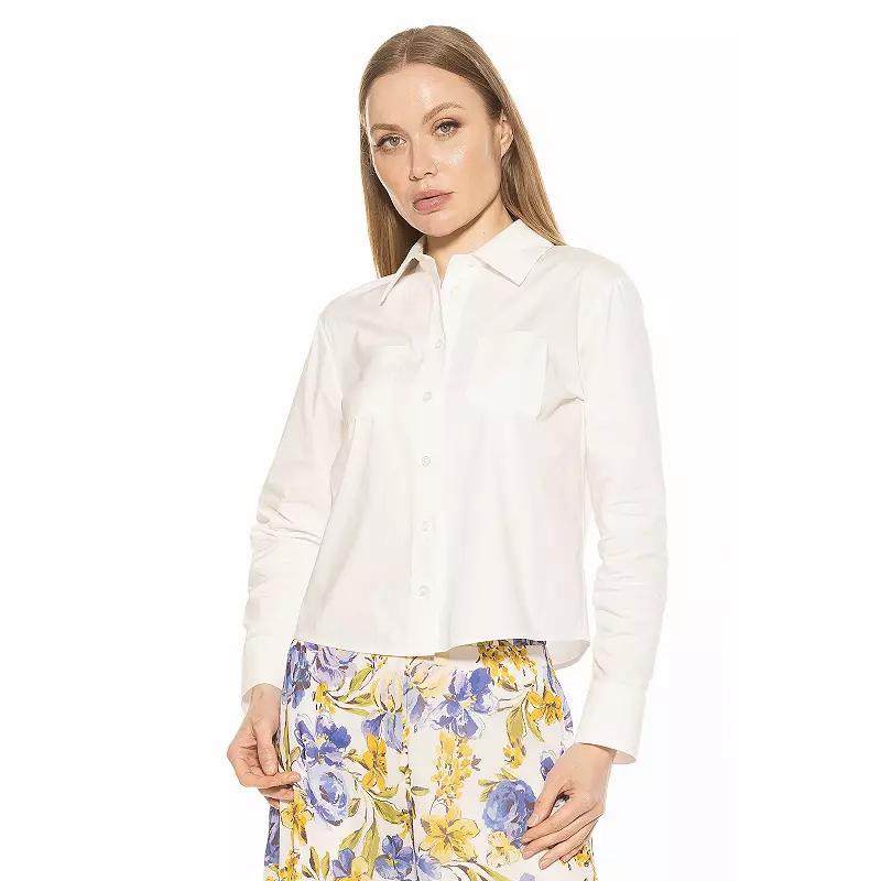 Women's ALEXIA ADMOR Roxanne Long Sleeve Collared Shirt,  Product Image