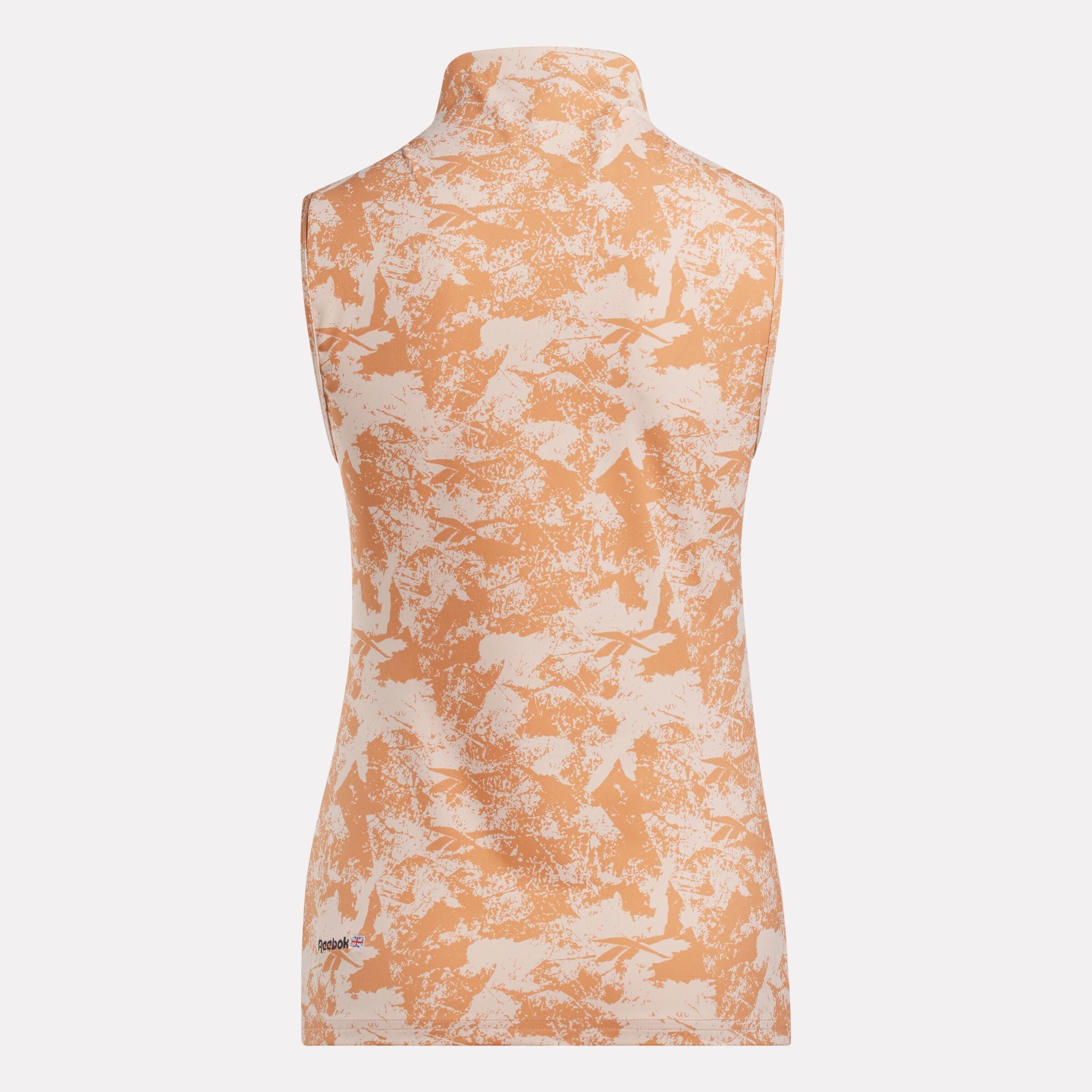 Women's Sleeveless Mock Neck Golf Top - Vector Abstract Print Female Product Image