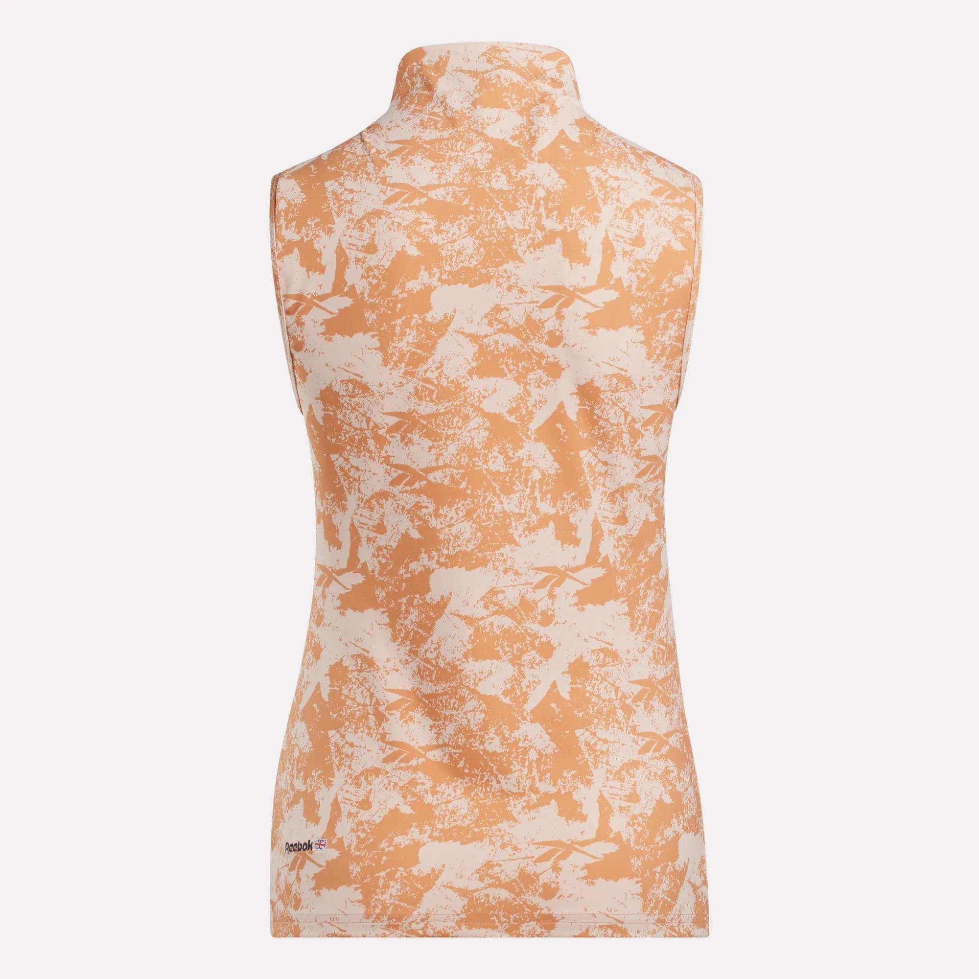 Women's Sleeveless Mock Neck Golf Top - Vector Abstract Print Female Product Image