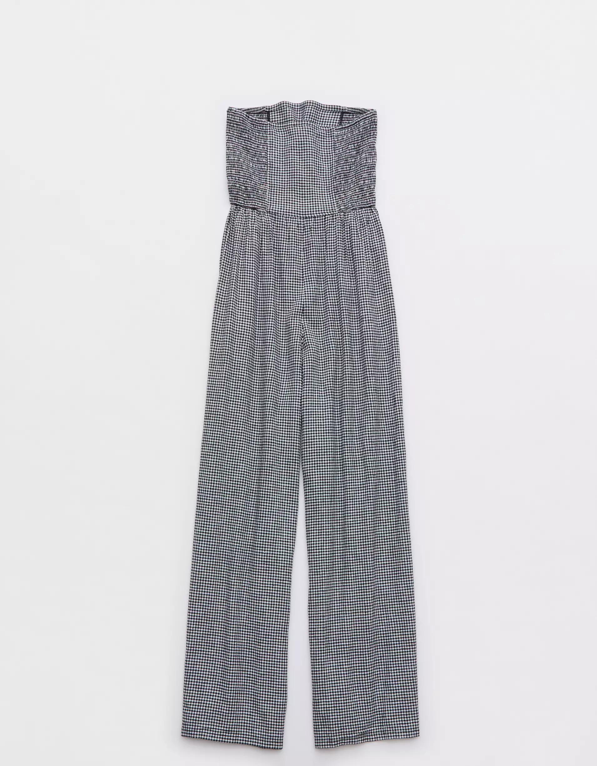 Aerie Strapless Smocked Jumpsuit Product Image