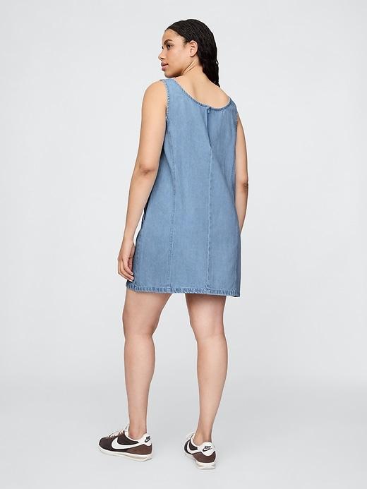 UltraSoft Denim Mini Shift Dress Product Image