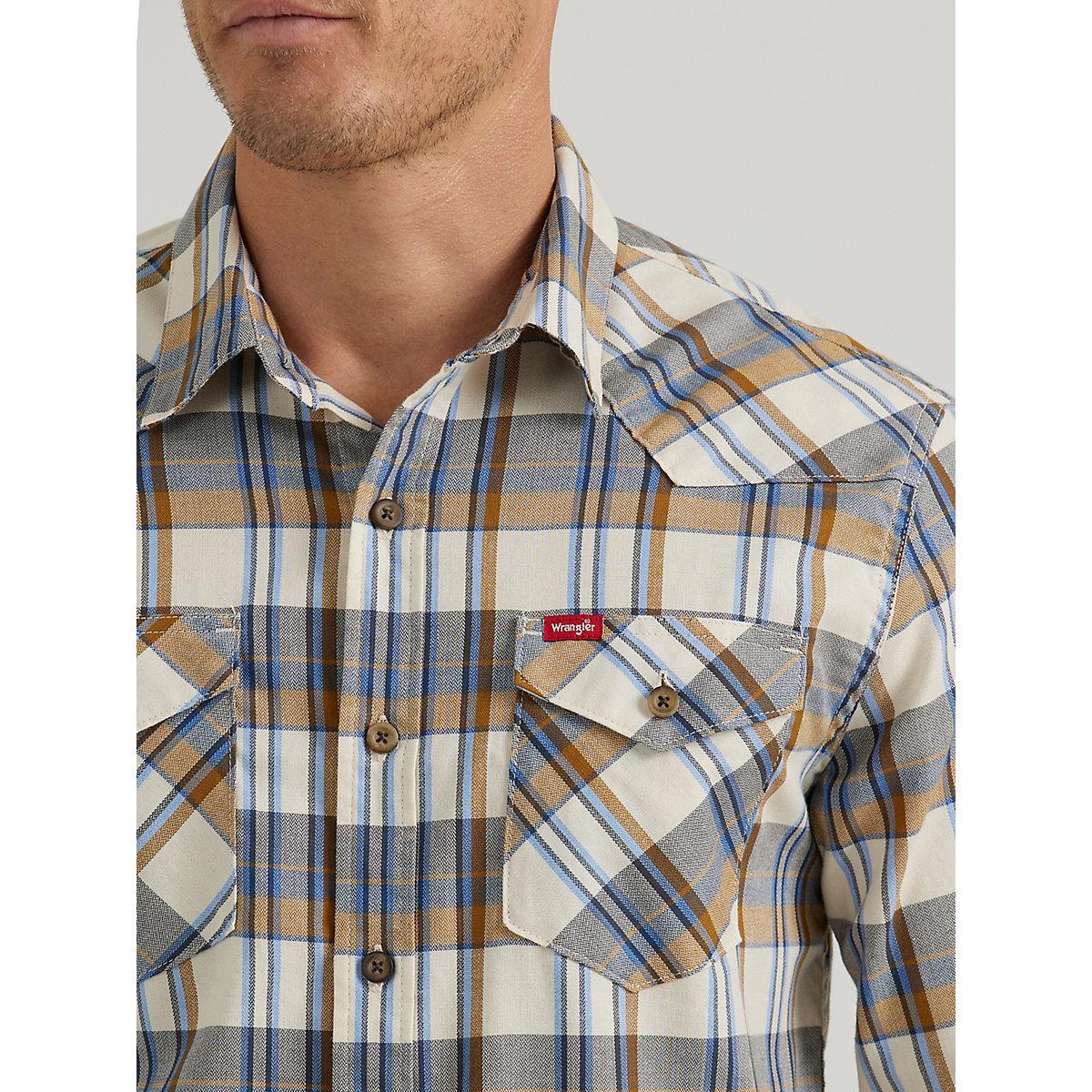 Men's Cowboy Wash Plaid Shirt in Almond Milk Product Image