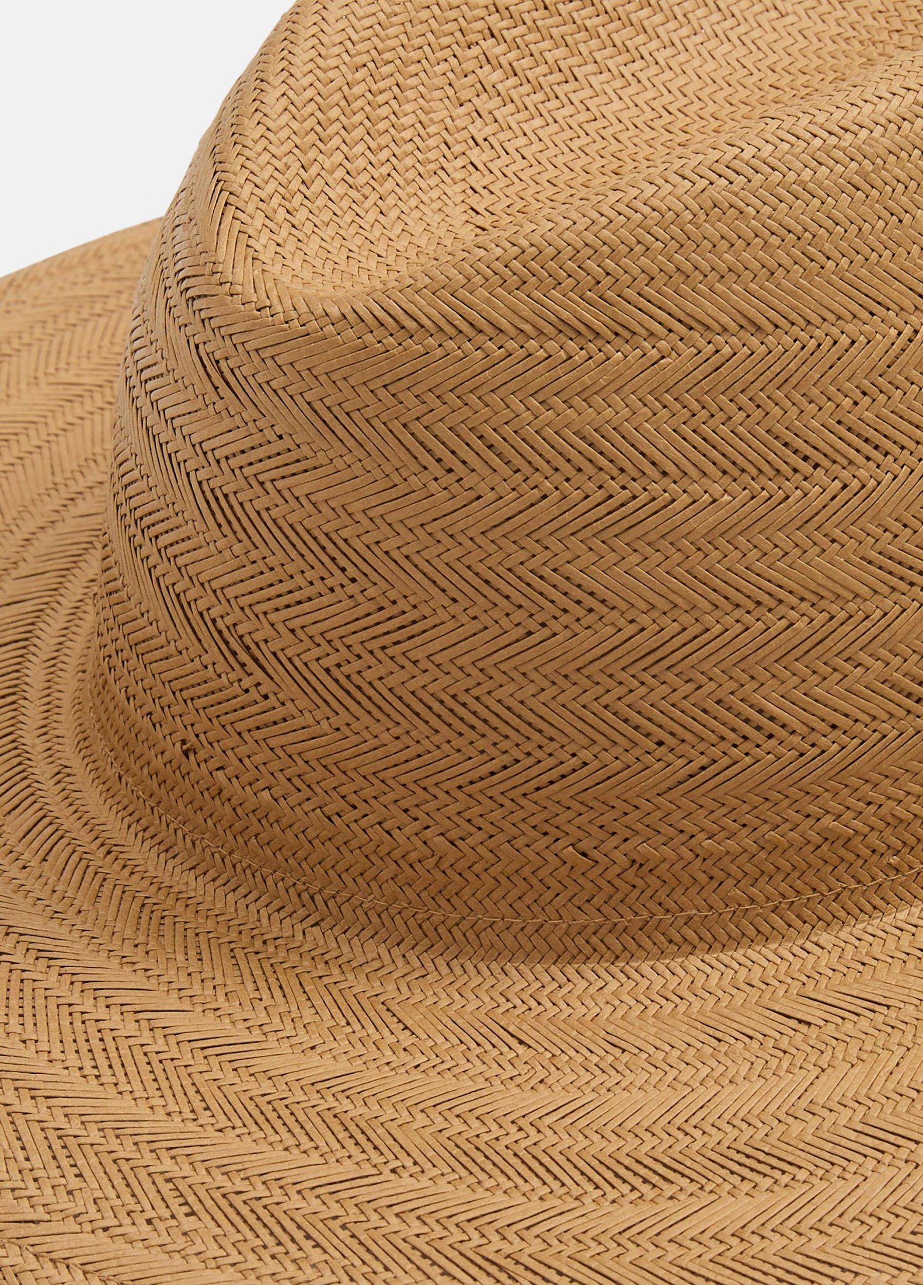 Herringbone-Weave Straw Panama Hat Product Image