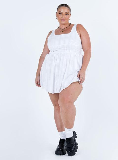 Lorinda Mini Dress White Curve Product Image
