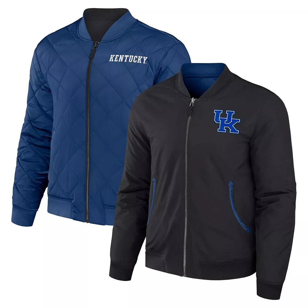 Men's Darius Rucker Collection by Fanatics Black/Royal Kentucky Wildcats Reversible Full-Zip Bomber Jacket, Size: Small Product Image