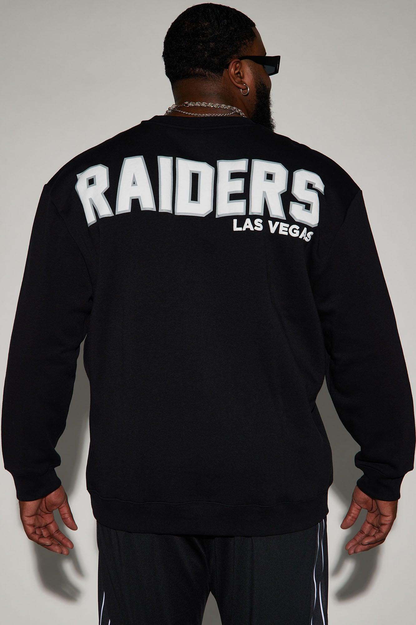 Raiders Higher Education Fleece Crew Neck Sweater - Black/combo Male Product Image