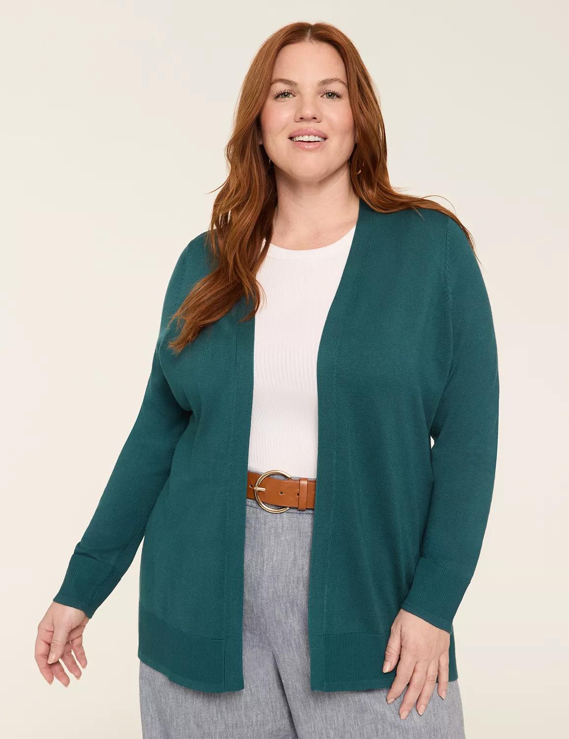Modern Long-Sleeve Open-Front Cardigan Product Image
