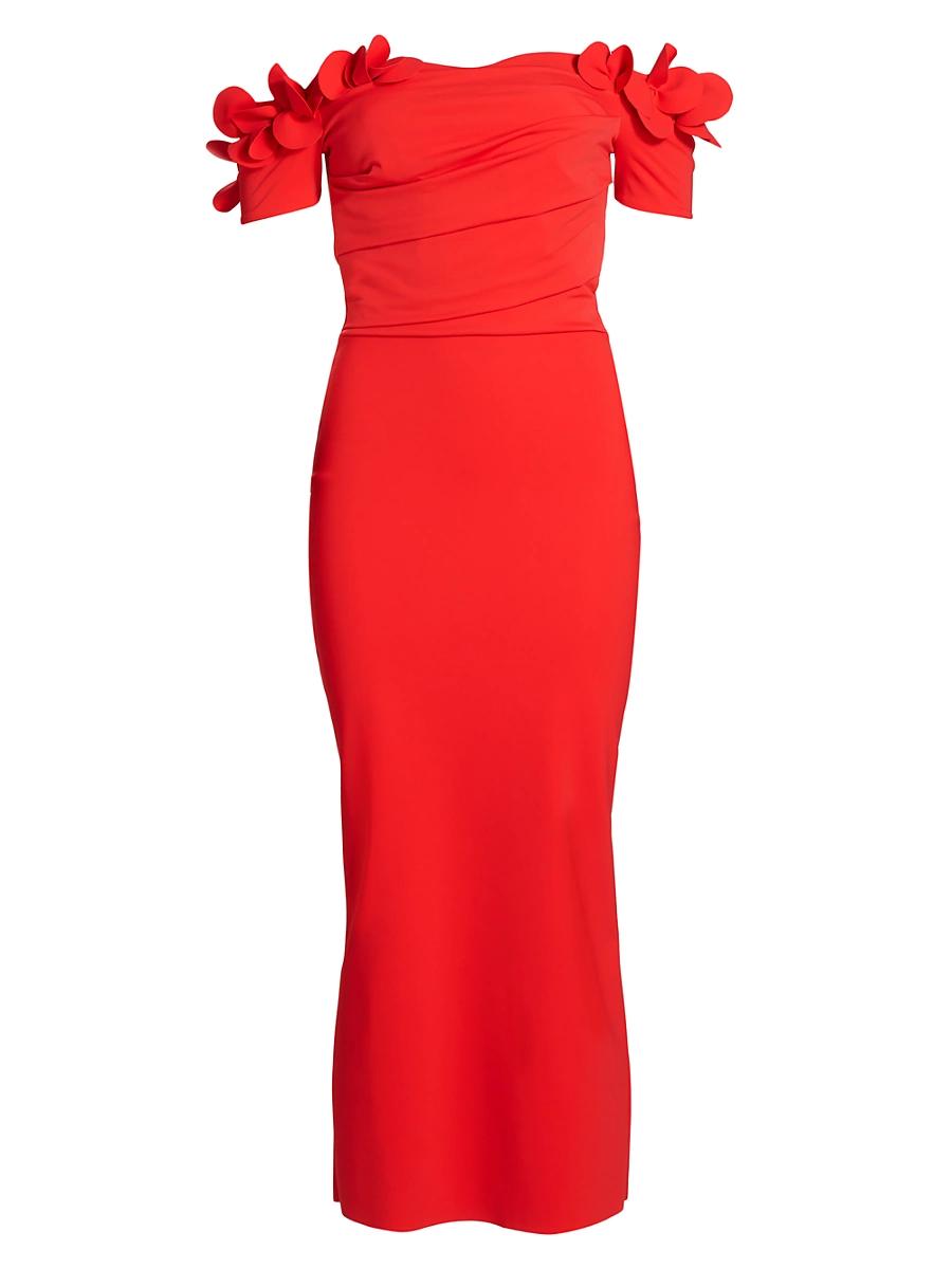 Womens Yiana Off-The-Shoulder Midi-Dress Product Image