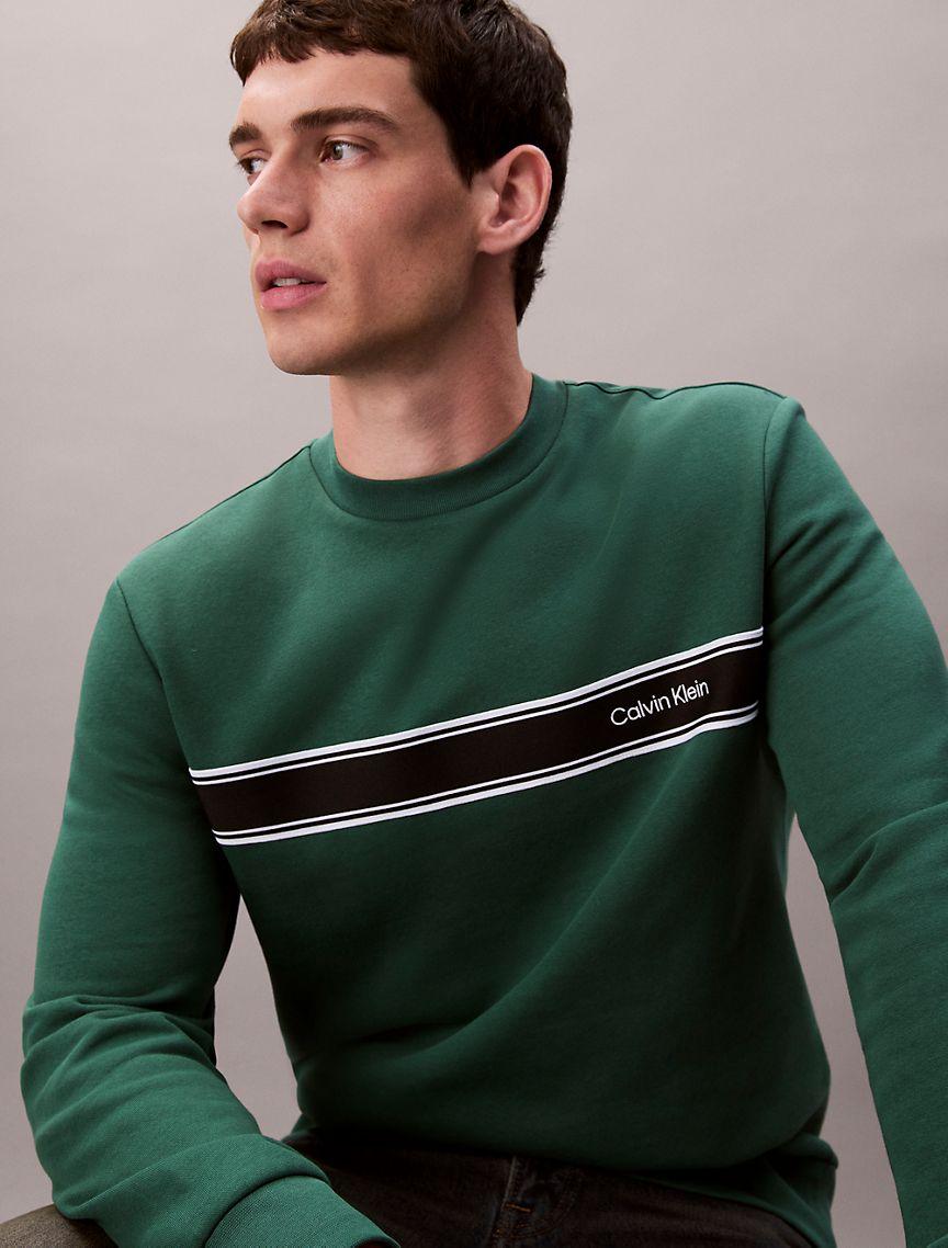 Fleece Stripe Classic Sweatshirt Product Image