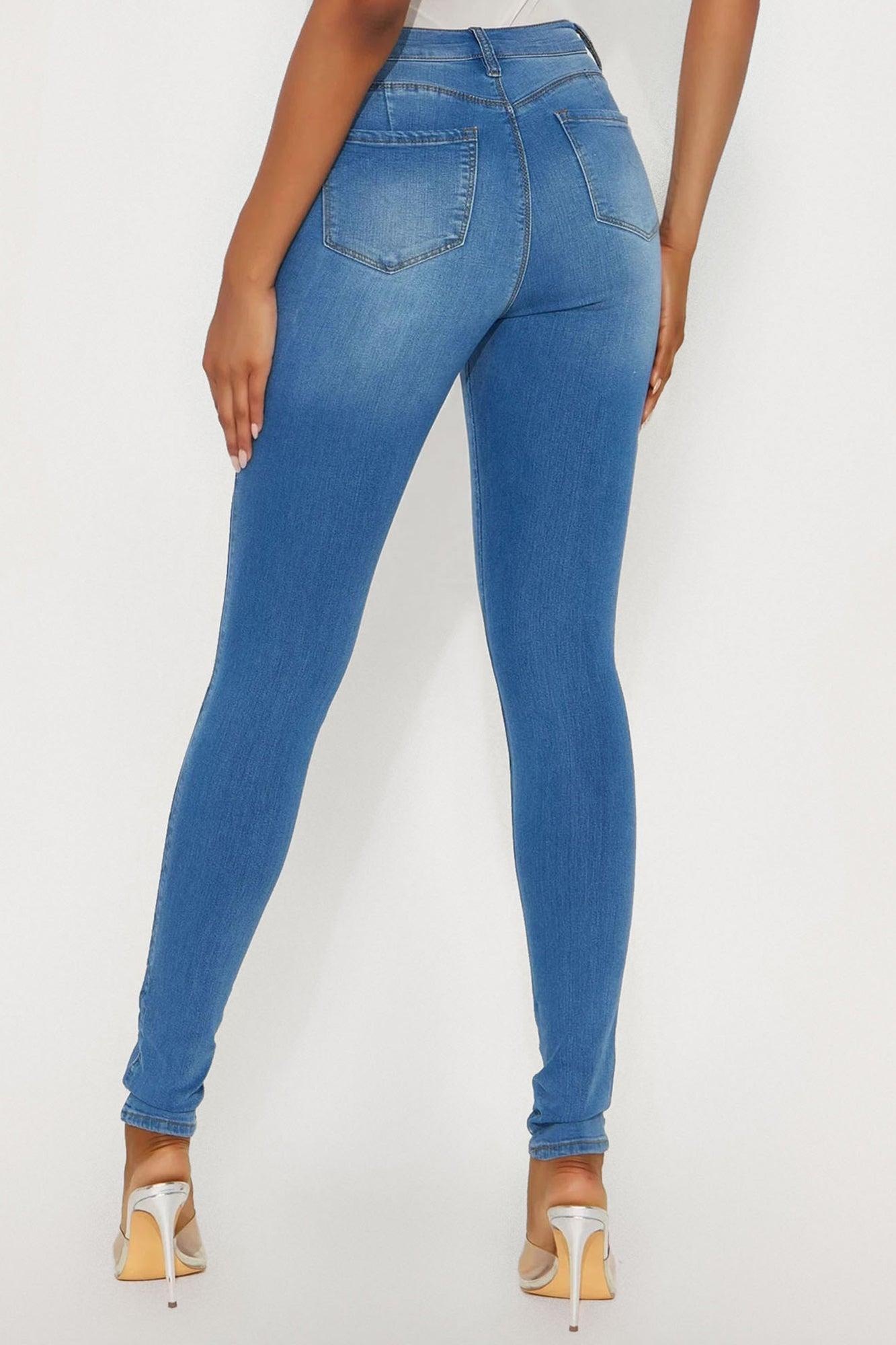 Tall Classic Beauty Booty Lifter Skinny Jeans - Medium Blue Wash Female Product Image