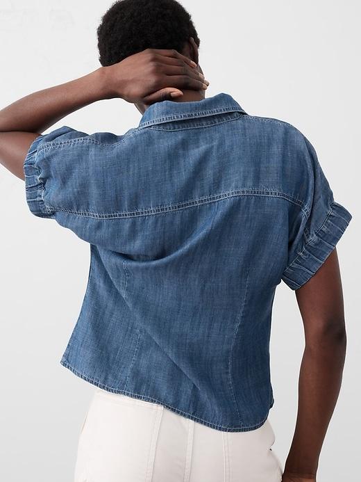 Seamed Poplin Shirt Product Image