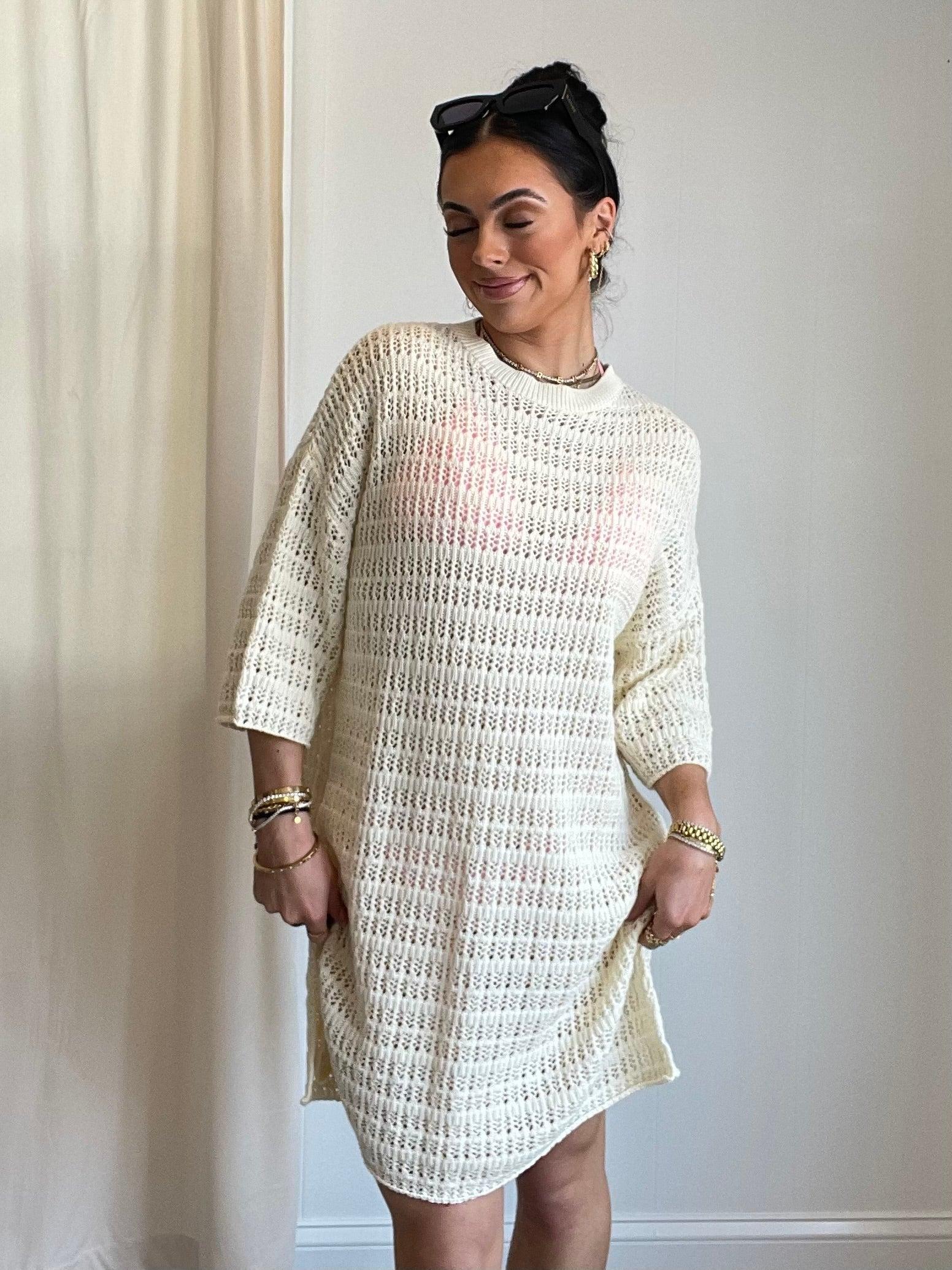 FINAL SALE Erica Tunic Sweater | Cream Product Image
