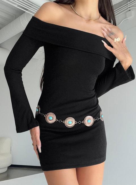 Anya Mini Dress Black Product Image