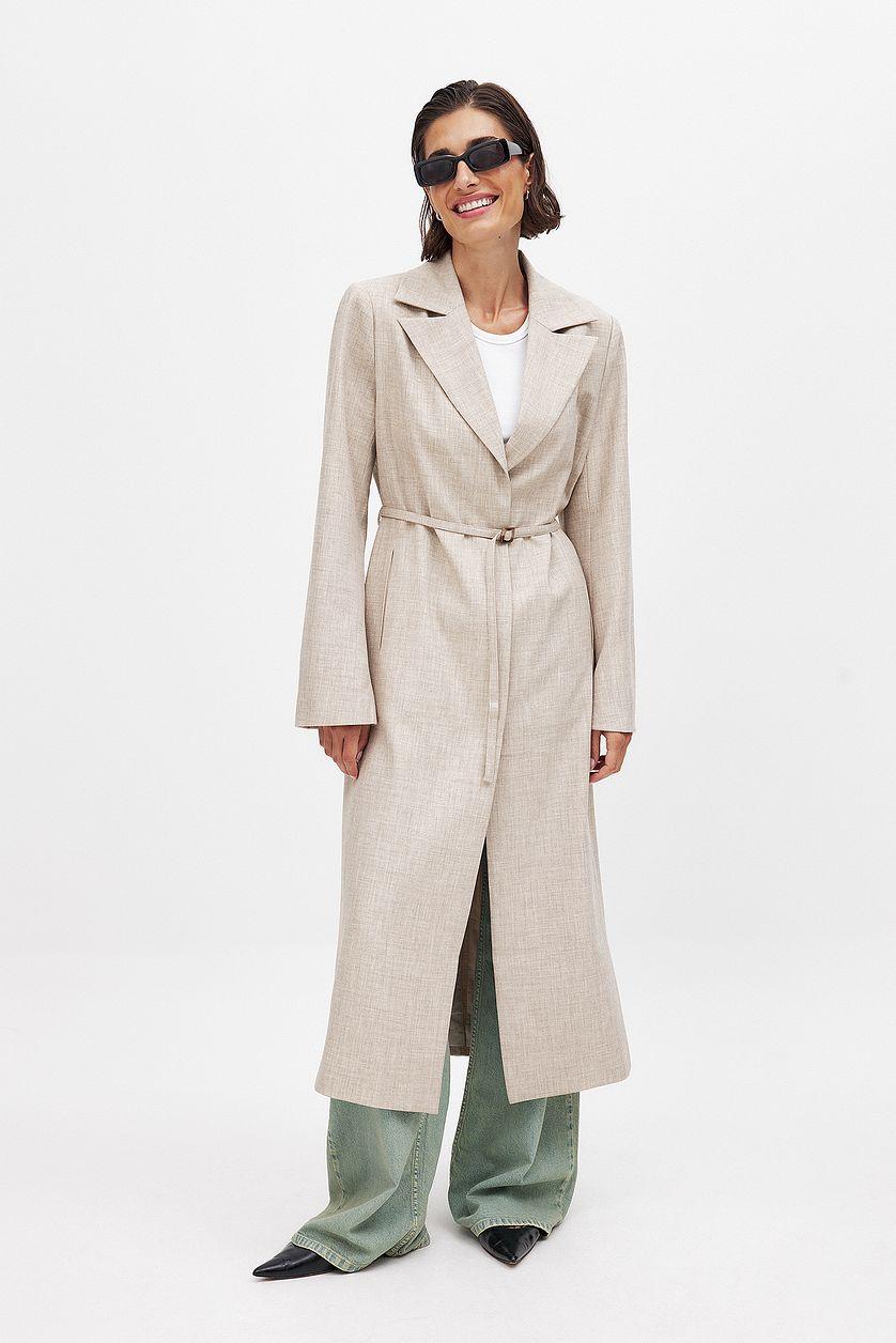 Long Belt Detail Coat Product Image