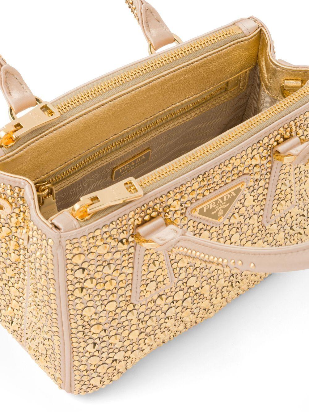 Galleria crystal-embellished satin mini bag Product Image